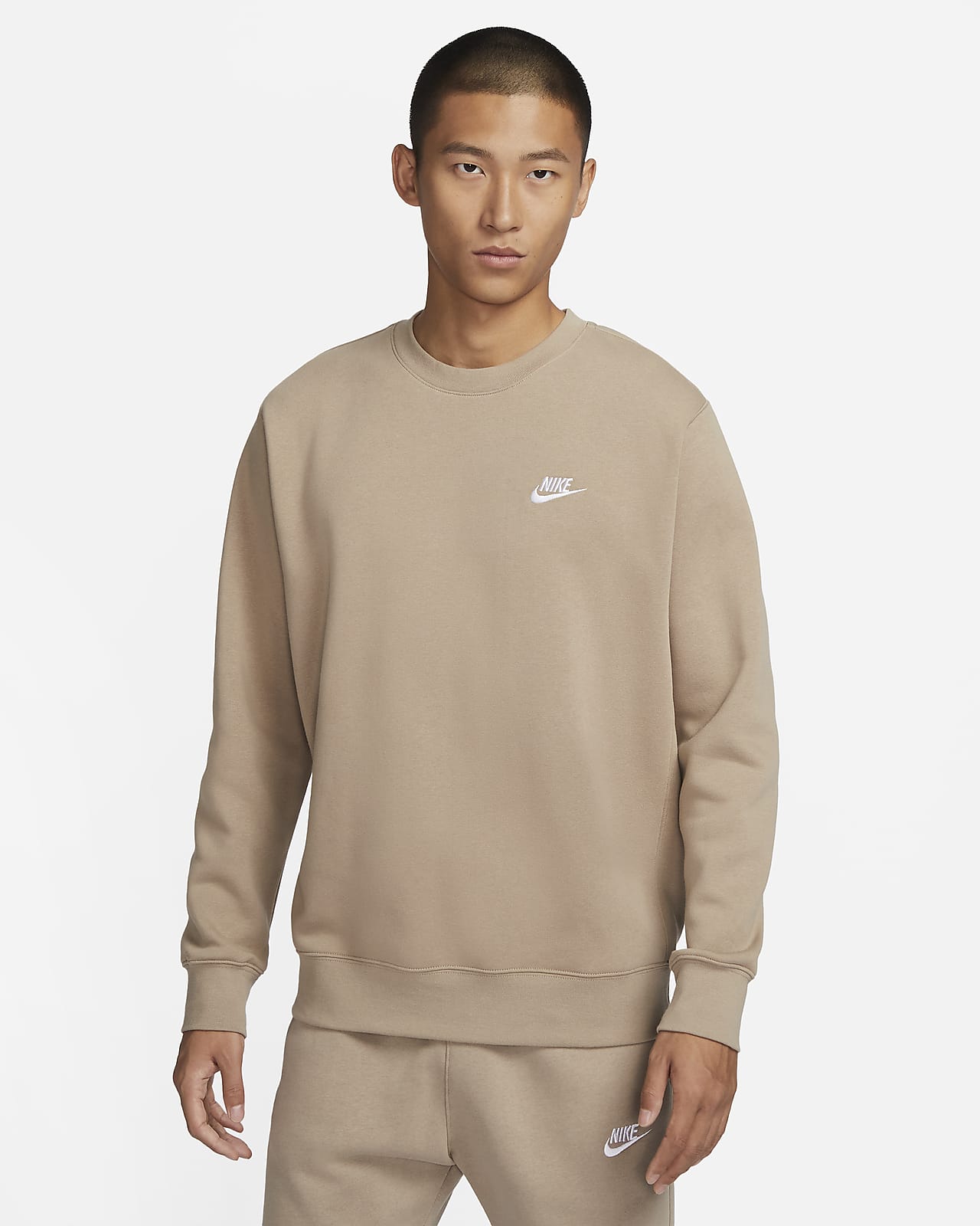 Мужской топ Nike Sportswear Club Fleece белый