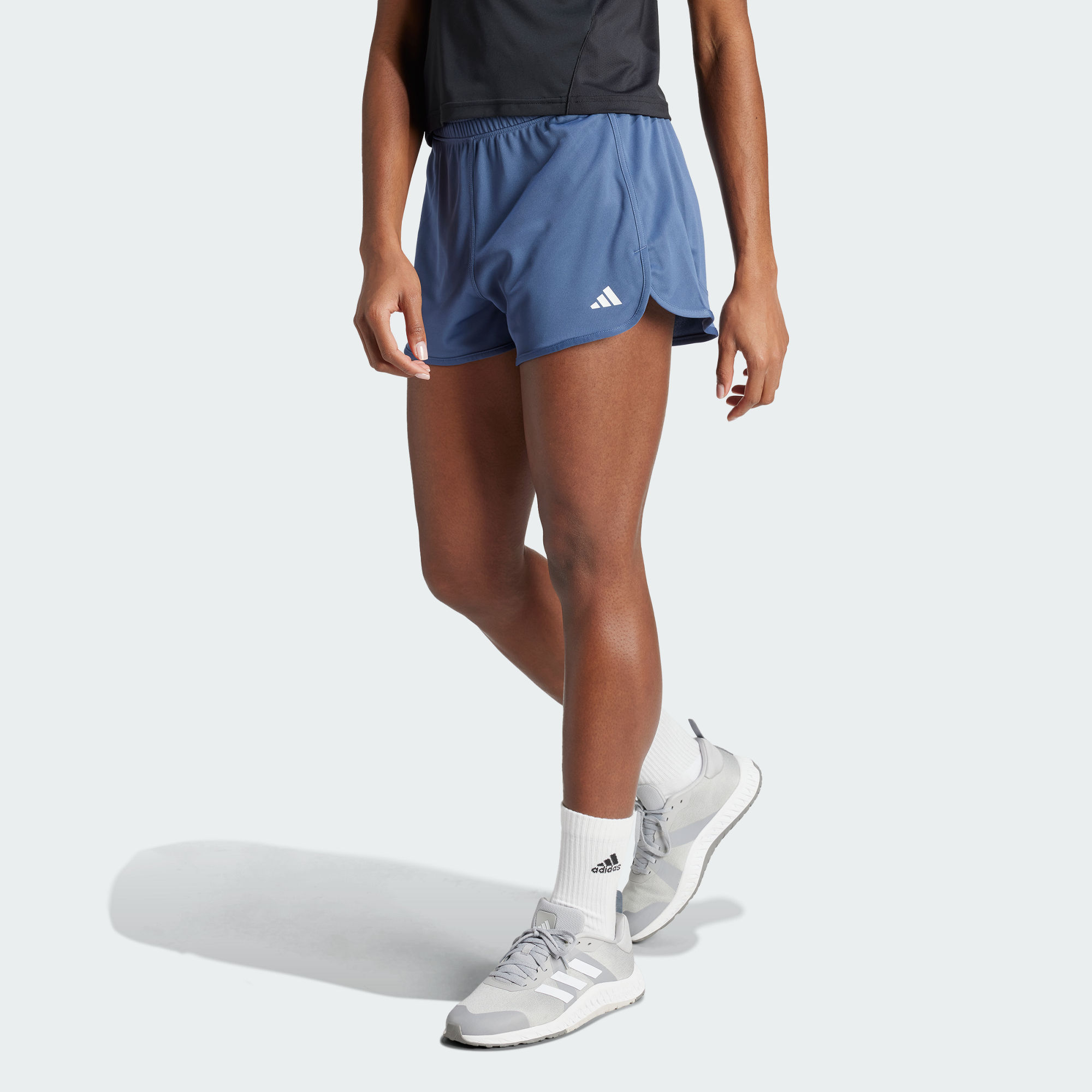 Женские шорты adidas PACER ESSENTIALS KNIT SHORTS синие