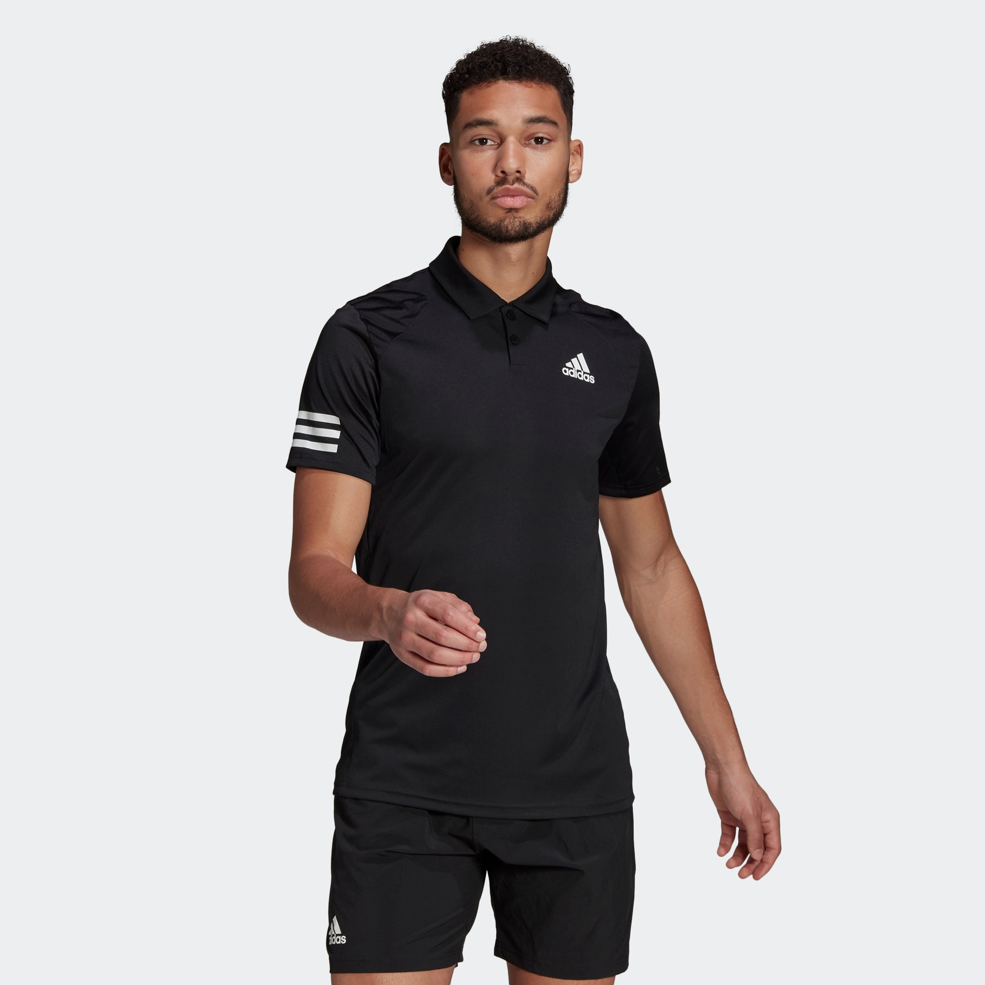 Мужская футболка adidas TENNIS CLUB POLO SHIRT черно-белая