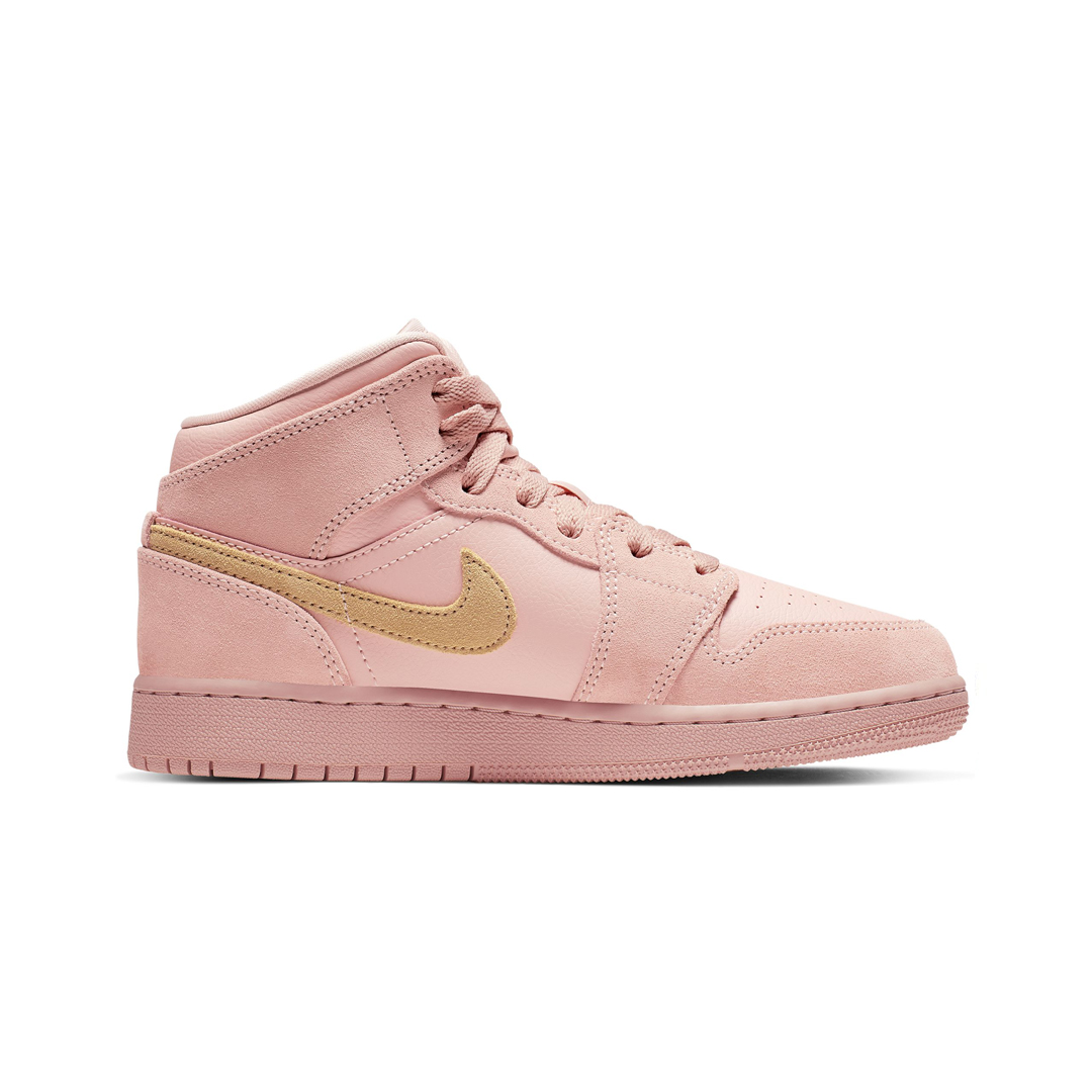 Кроссовки Nike Air Jordan 1 Mid SE GS Coral Gold