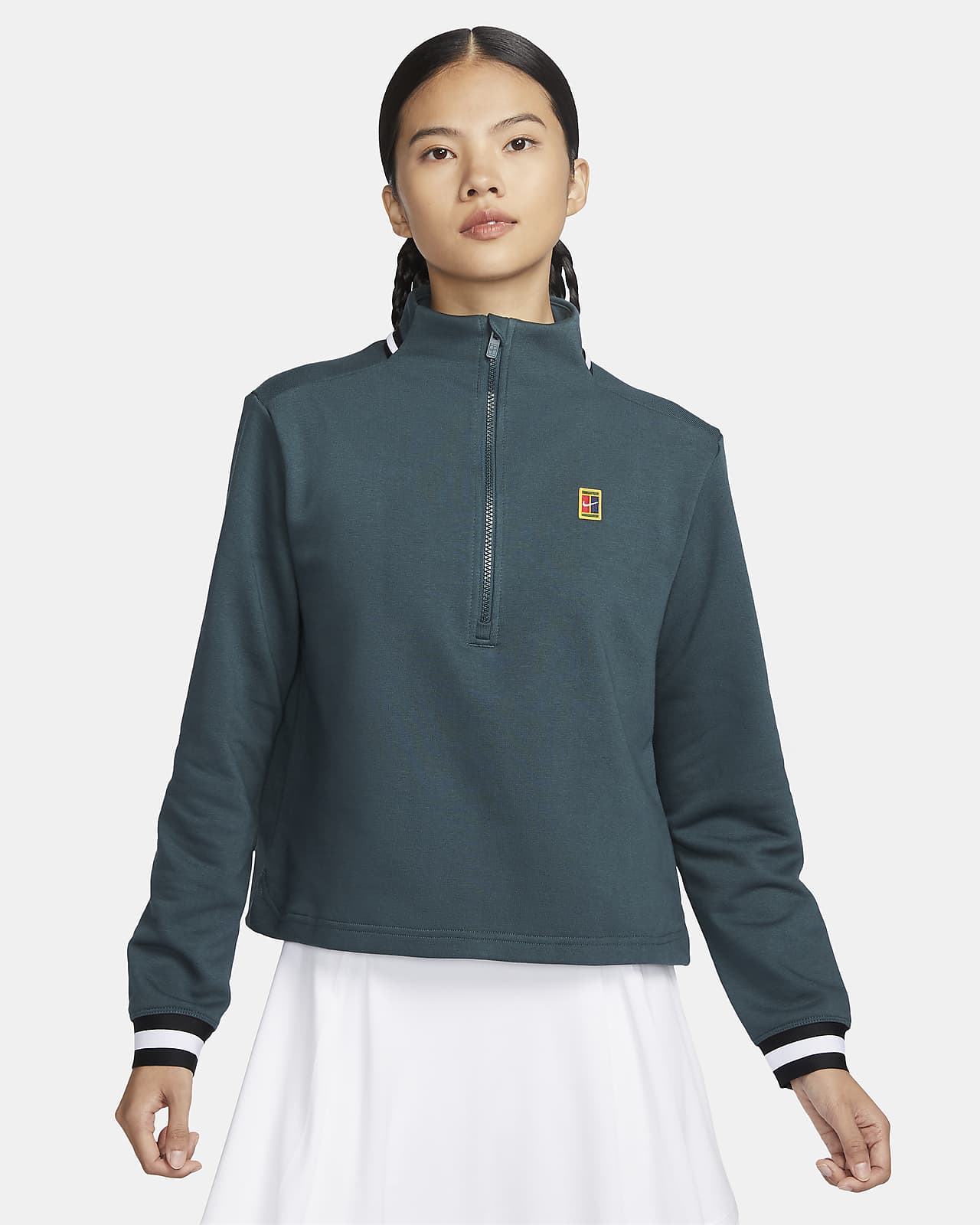 Женский топ NikeCourt Dri-FIT Heritage зеленый