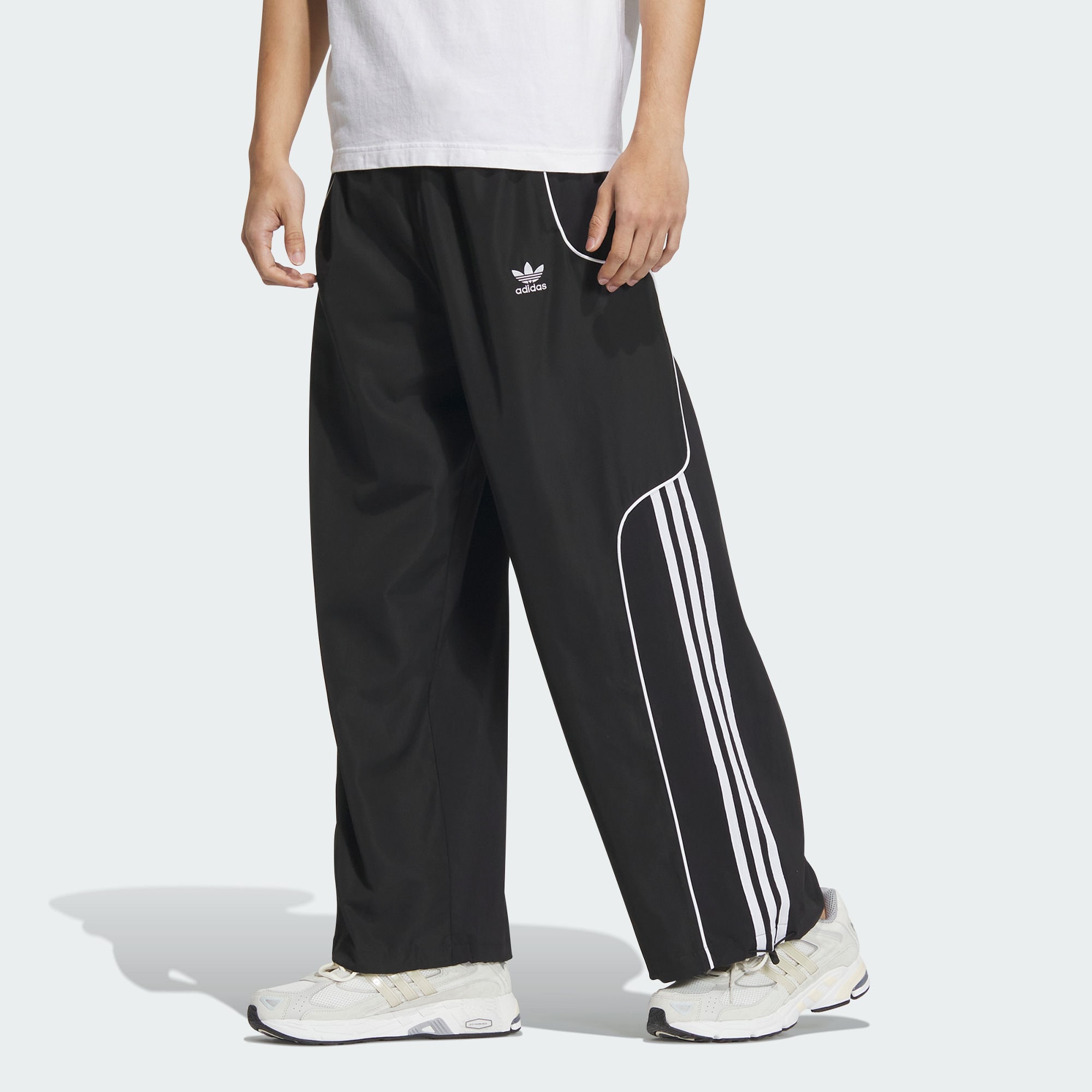 Мужские брюки adidas 3-STRIPES PANTS черно-белые