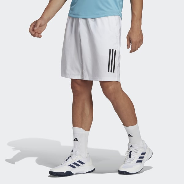 Мужские шорты adidas Club 3-Stripes Tennis Shorts (Белые)