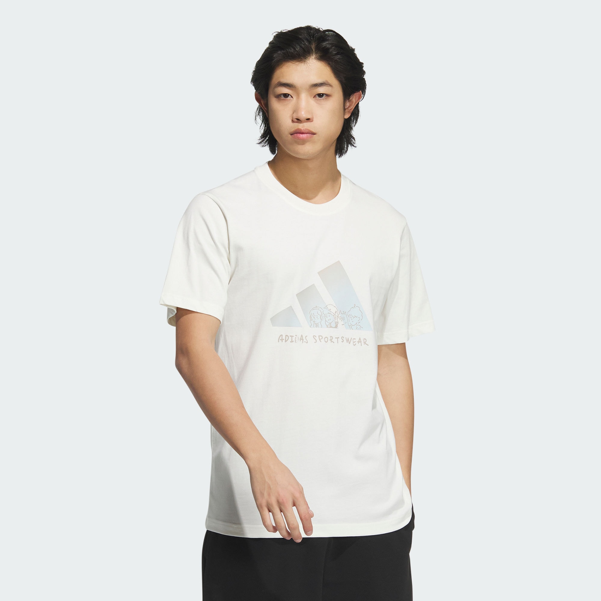 Мужская футболка adidas GRAPHIC T-SHIRT 3 MBTI белая