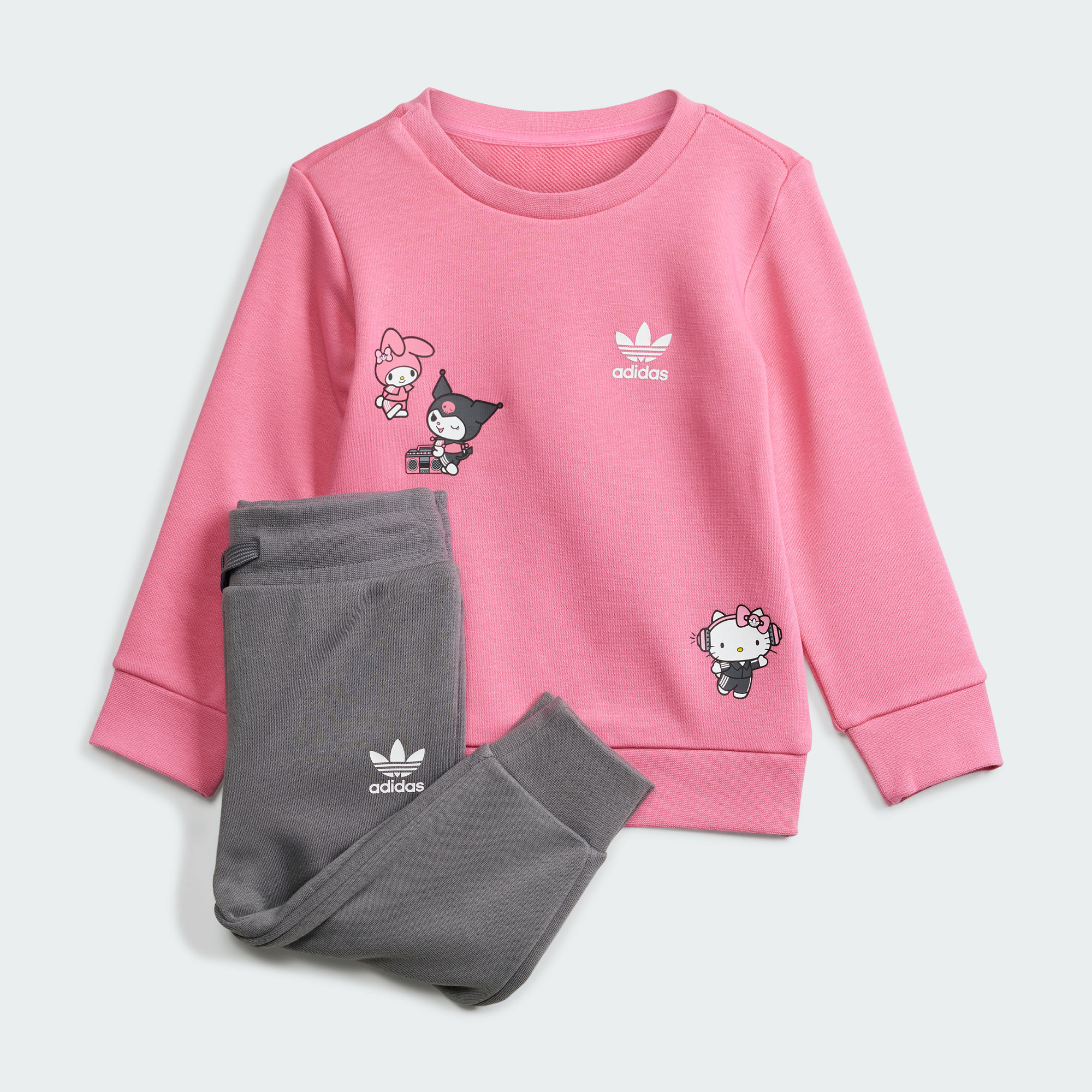 Детский свитшот adidas HELLO KITTY CREW SET розовый