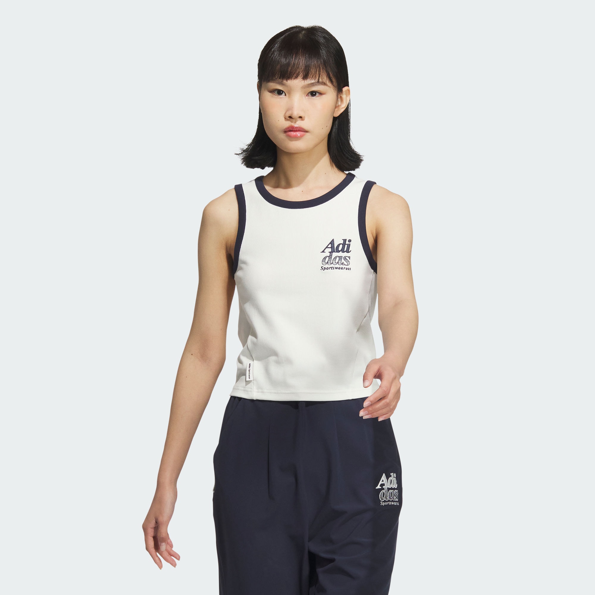 Женская майка adidas LOGO TANK TOP белая