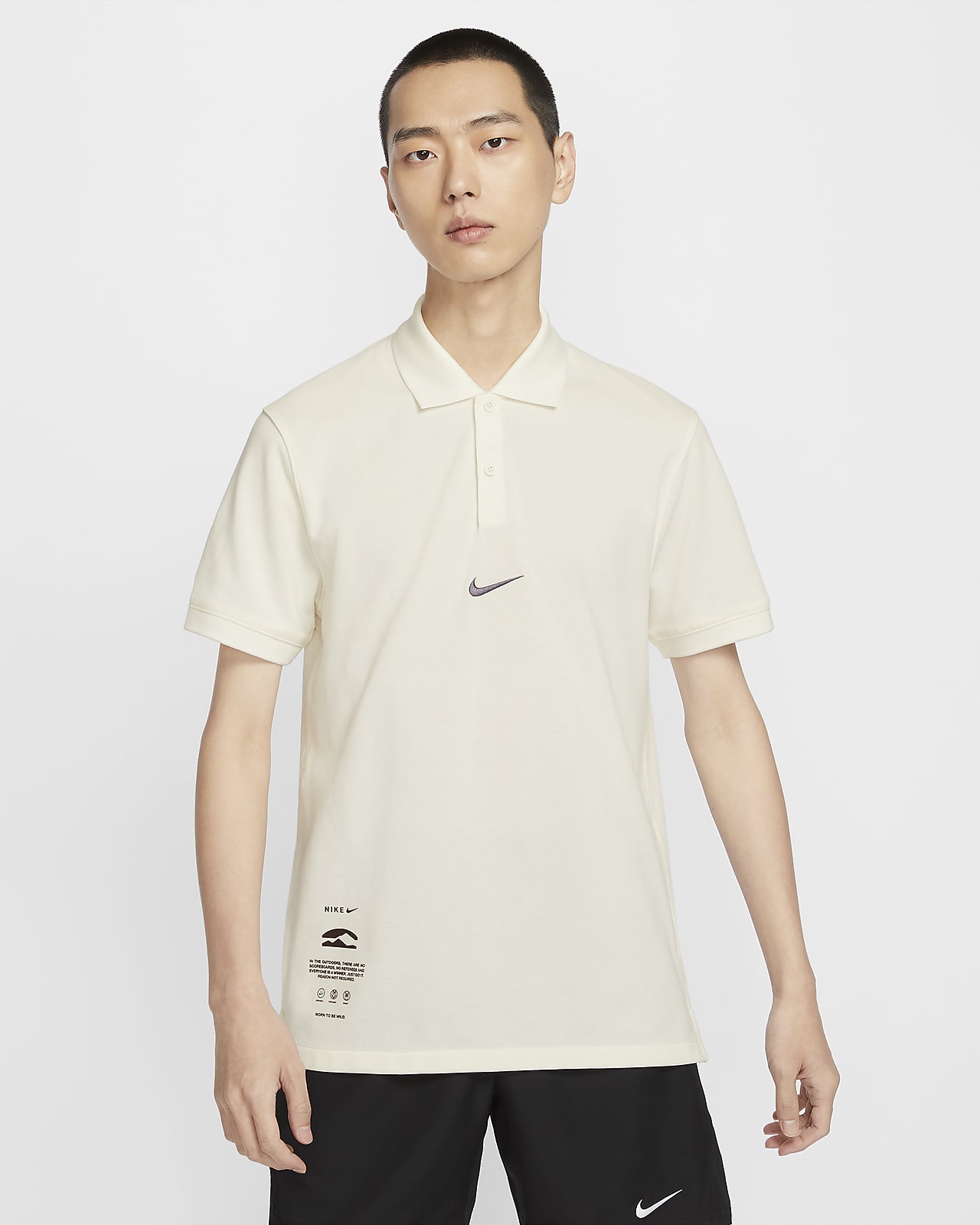 Мужская футболка Nike polo белая