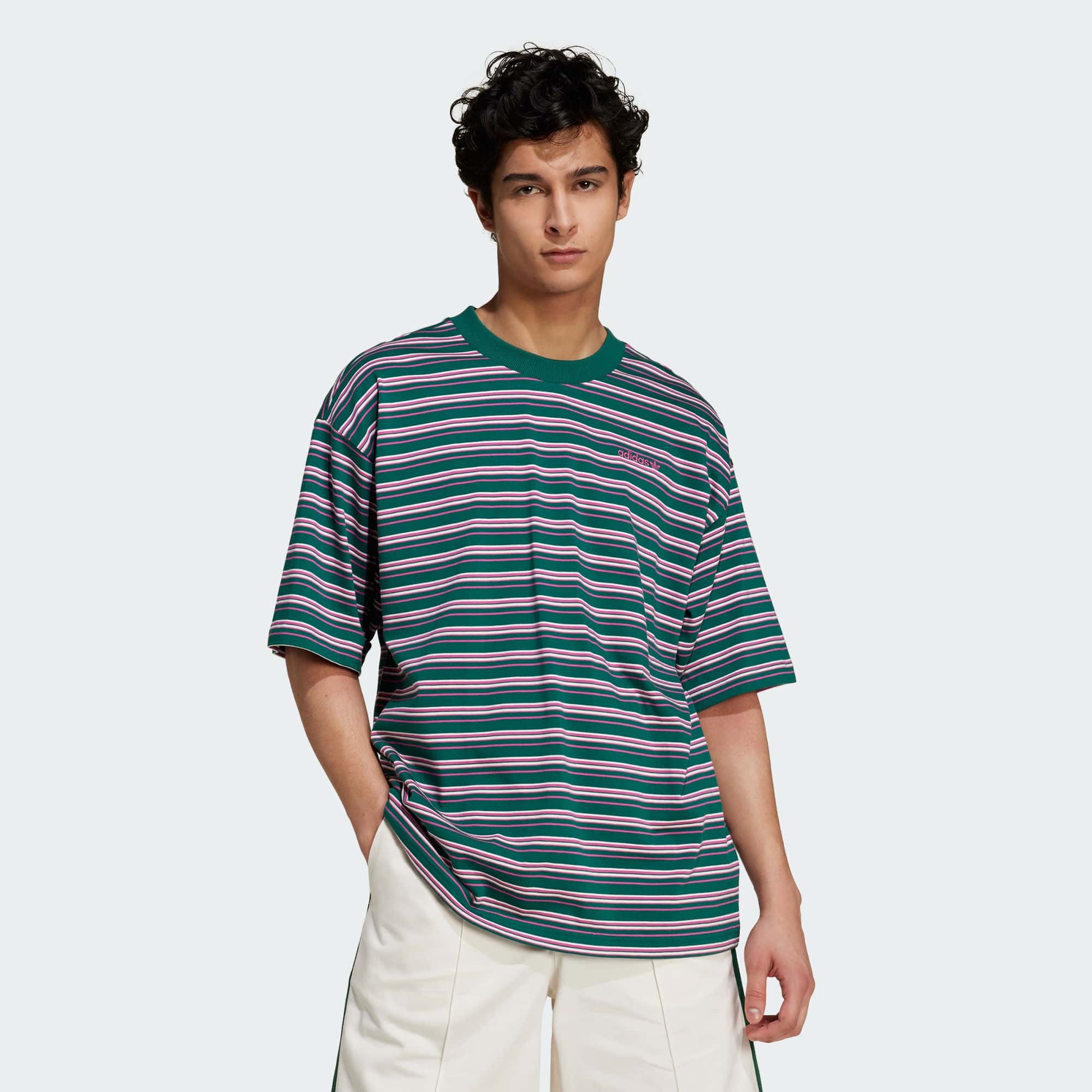 Мужская футболка adidas 80S LOOSE STRIPED T-SHIRT