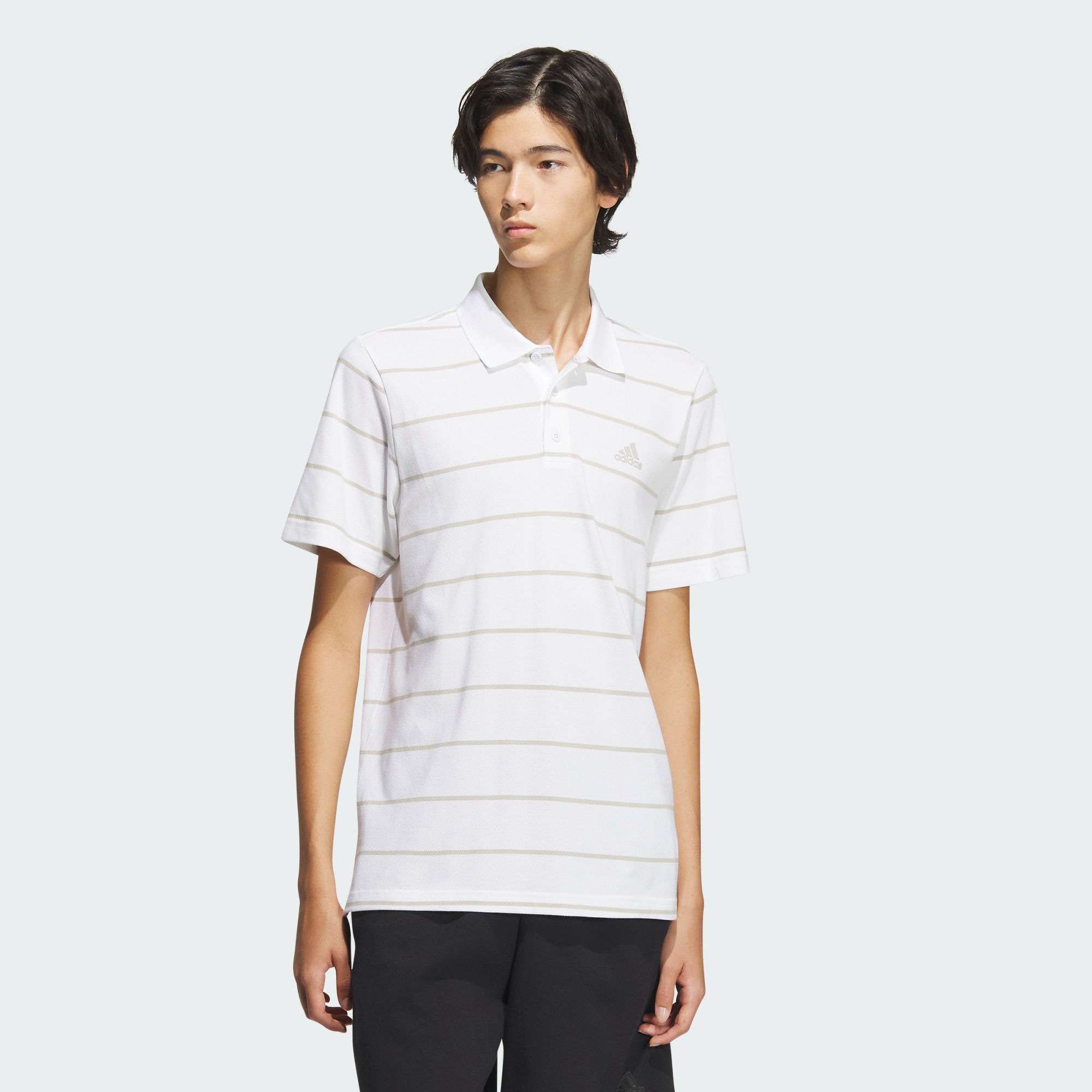 Мужская футболка adidas FUTURE ICONS STRIPE POLO SHIRT белая