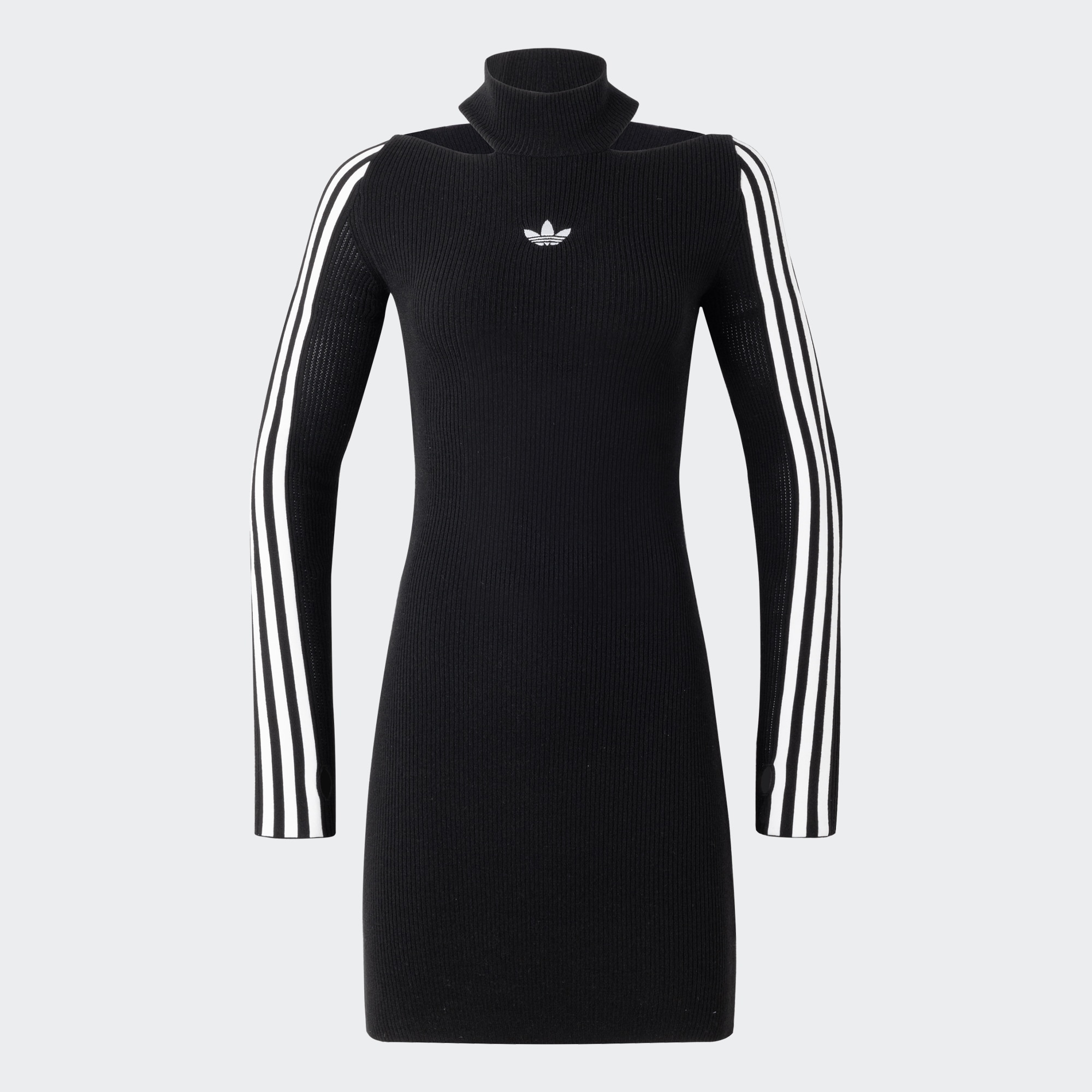 Женское платье  adidas PREMIUM KNIT DRESS черно-белое