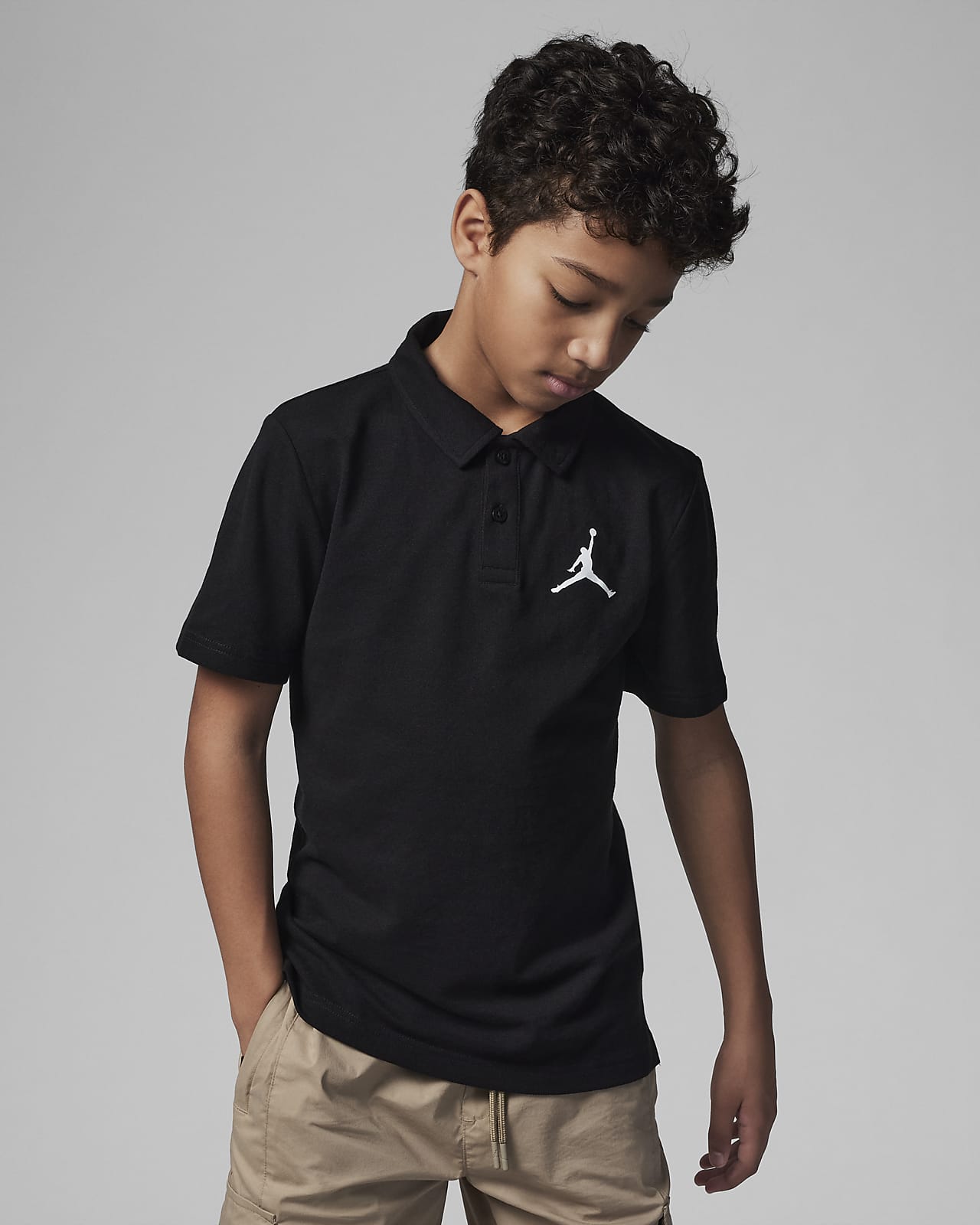 Детская футболка nike Jordan Jumpman polo черная