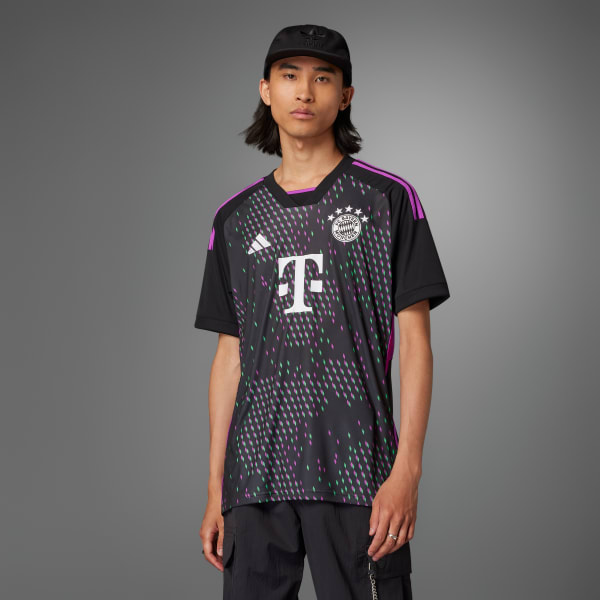 Мужская футбольная форма adidas FC Bayern 23/24 Away Jersey (Черная)