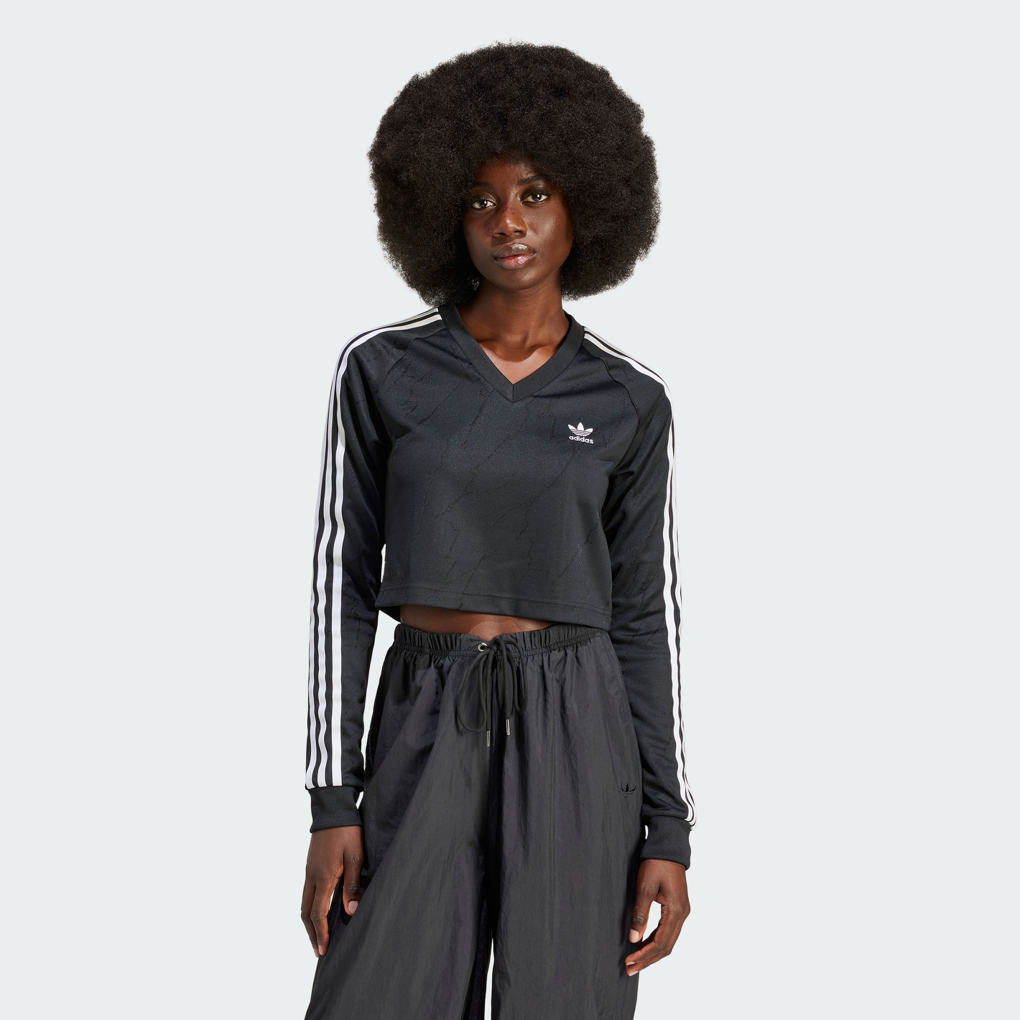 Женский свитшот adidas LONG SLEEVE CROPPED JERSEY