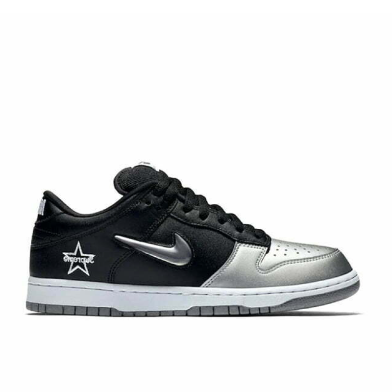 Кроссовки Nike SB Dunk Low Supreme Jewel Swoosh Silver