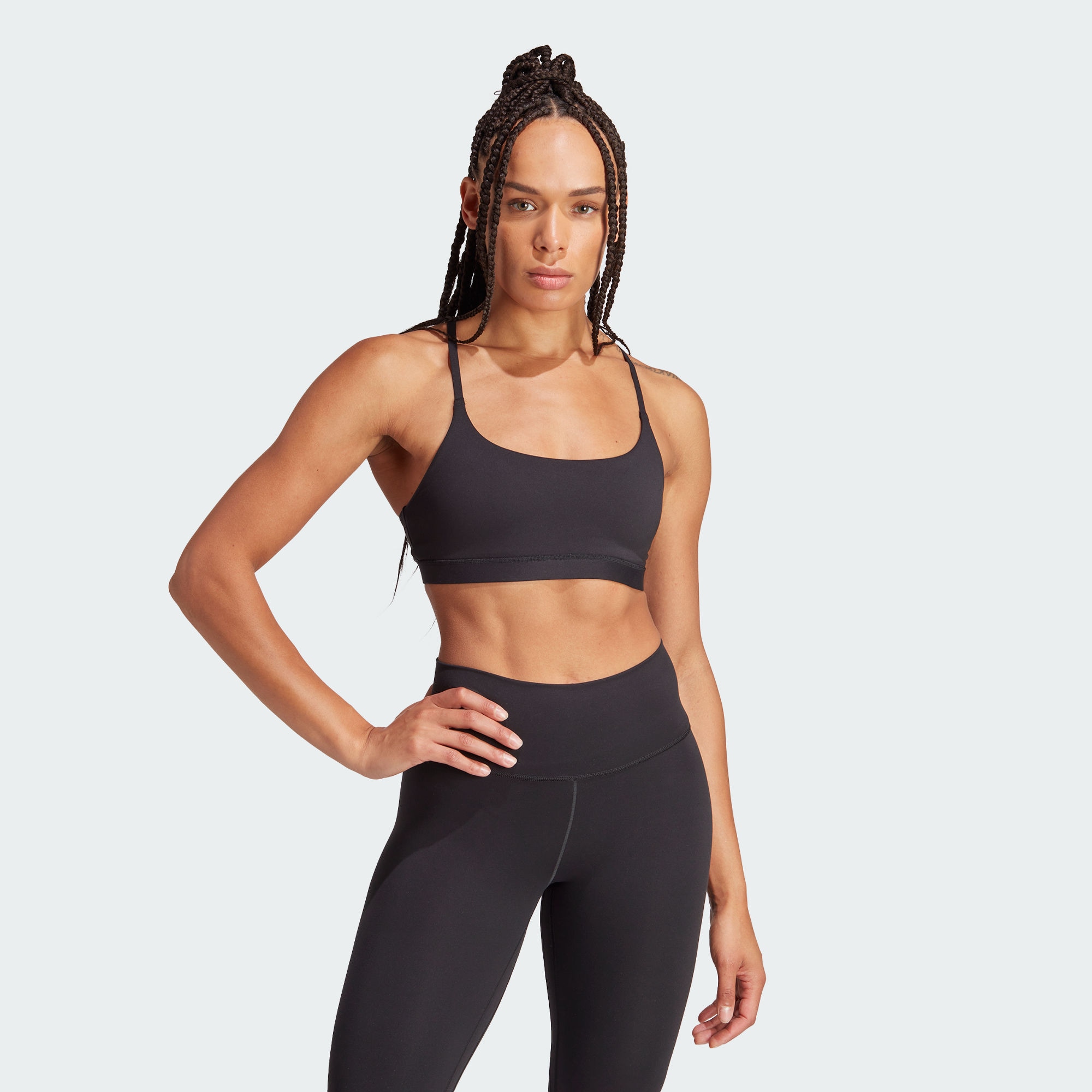 Женский топ adidas ALL ME LIGHT SUPPORT BRA черный