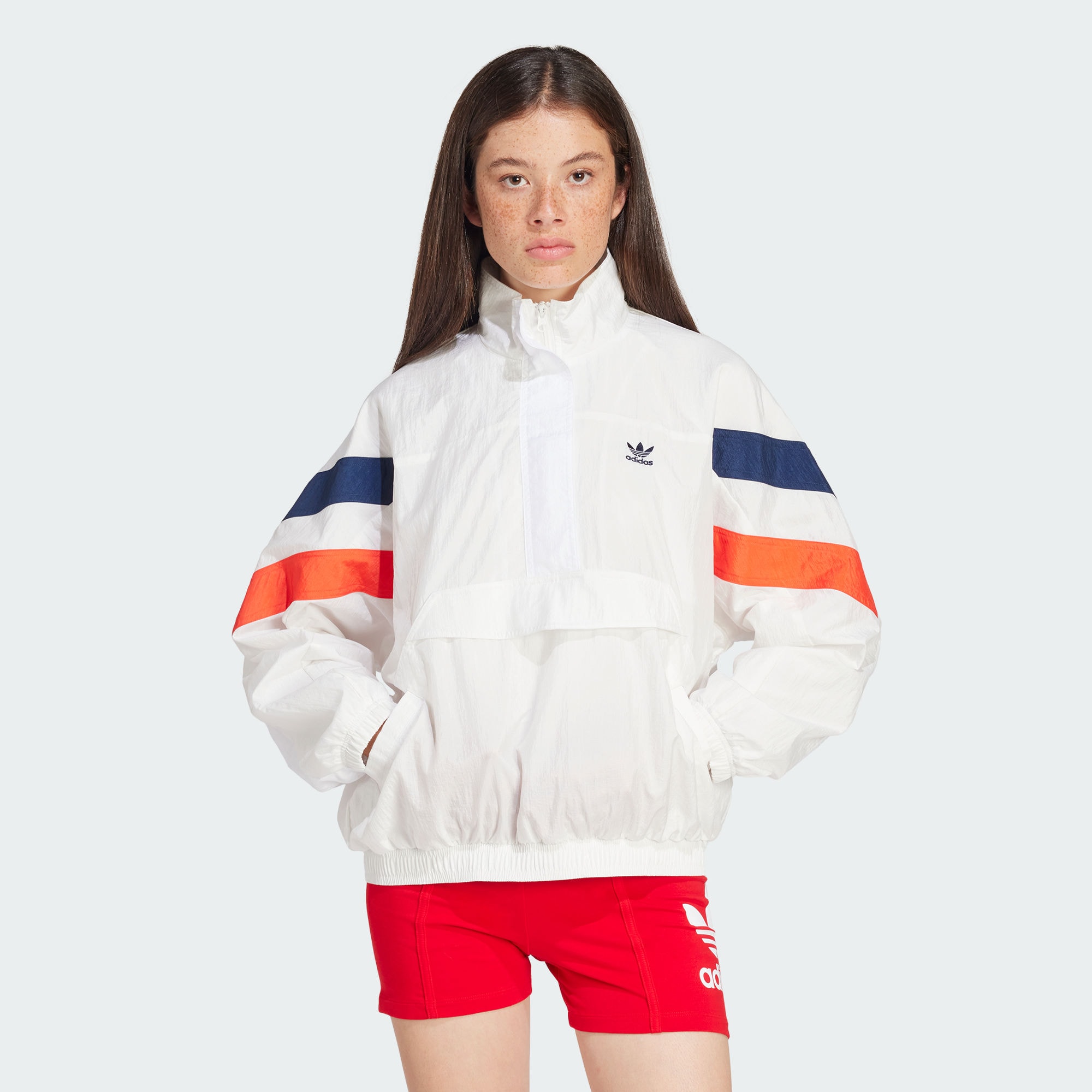 Женская куртка adidas 1/2 ZIP WINDBREAKER белая