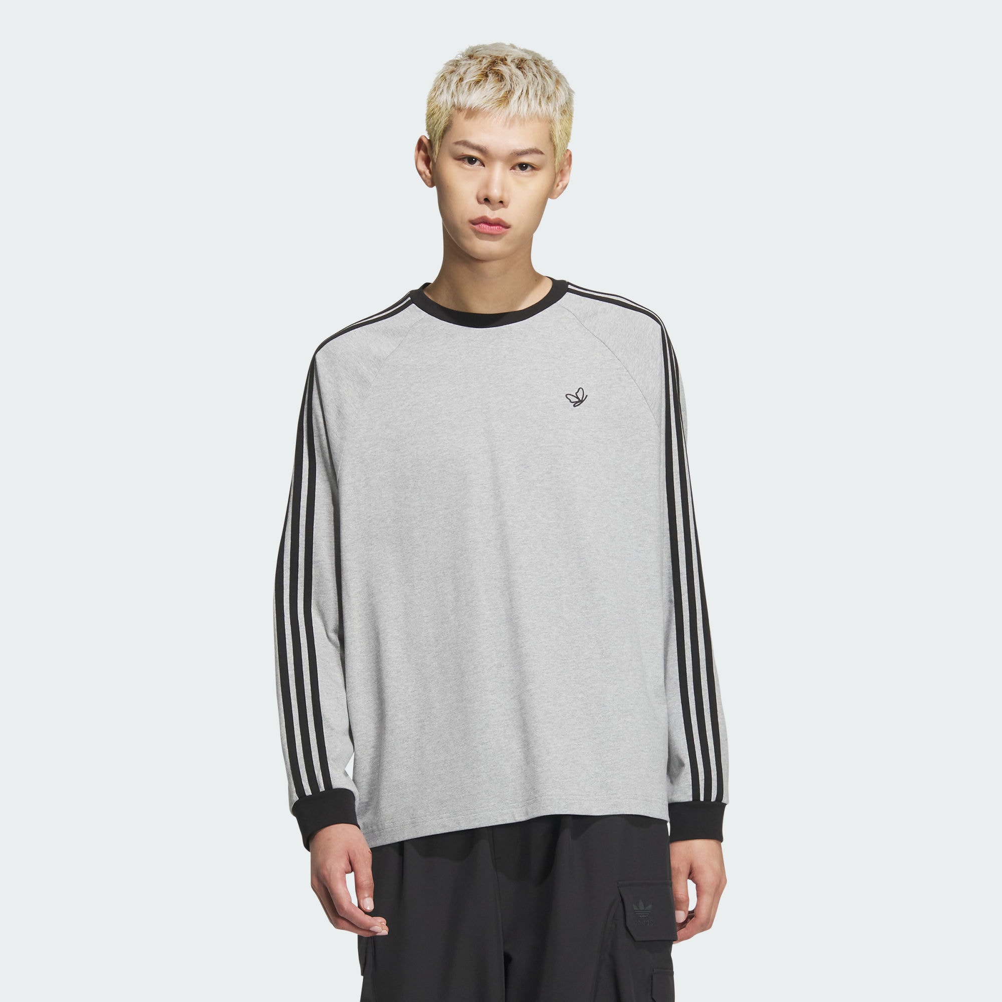 Мужская футболка adidas 3-STRIPES LONG SLEEVE TEE