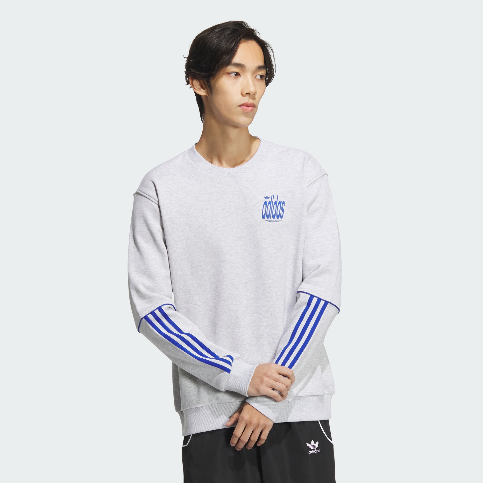 Мужской свитшот adidas DELUXE CREW SWEATSHIRT серый