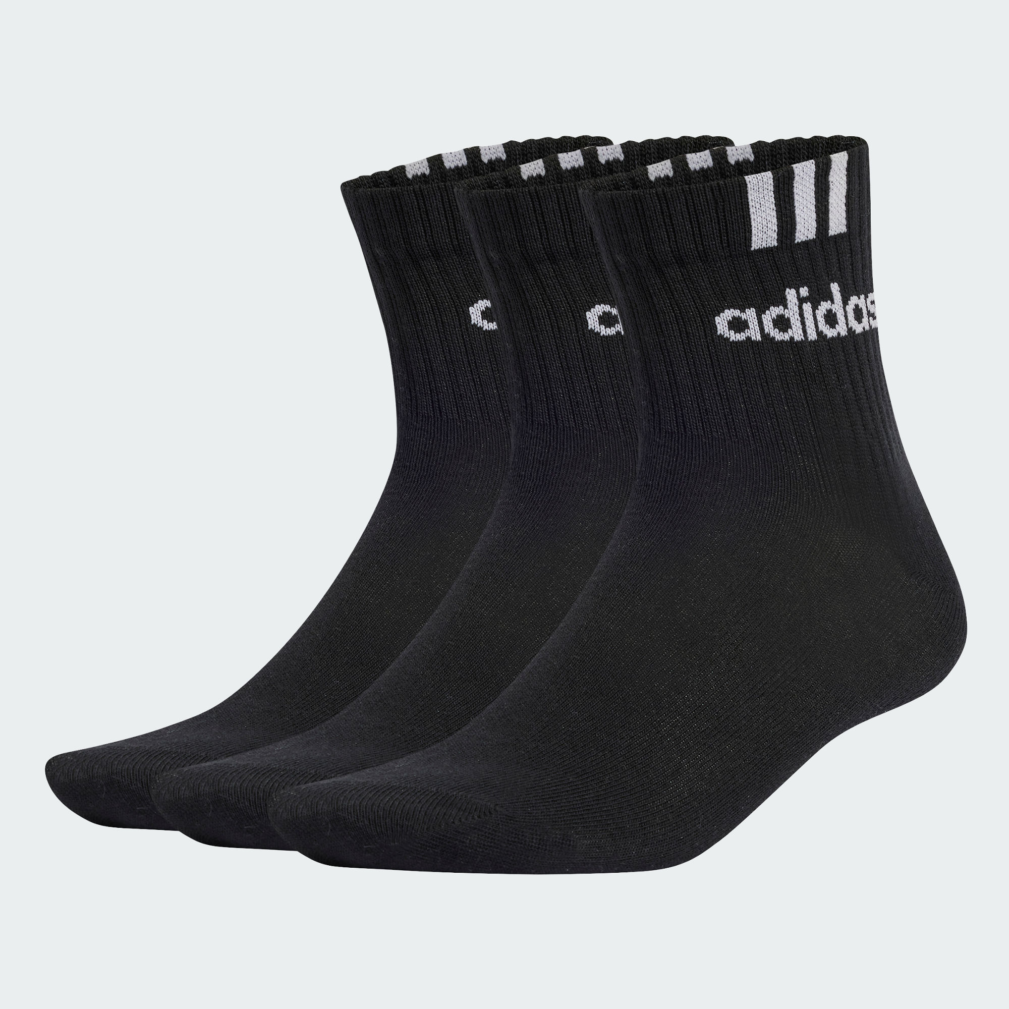 Носки  adidas LINEAR HALF-CREW LIGHT SOCKS черно-белые