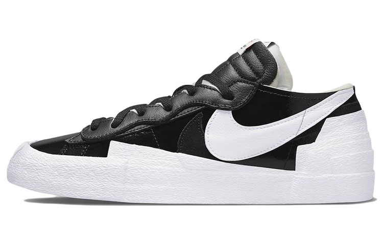 Sacai x Nike Blazer Low black patent leather