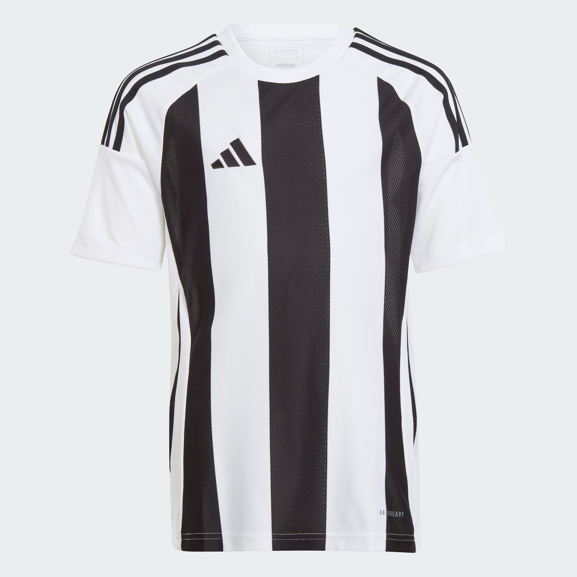 Детская футболка adidas STRIPED 24 JERSEY черно-белая