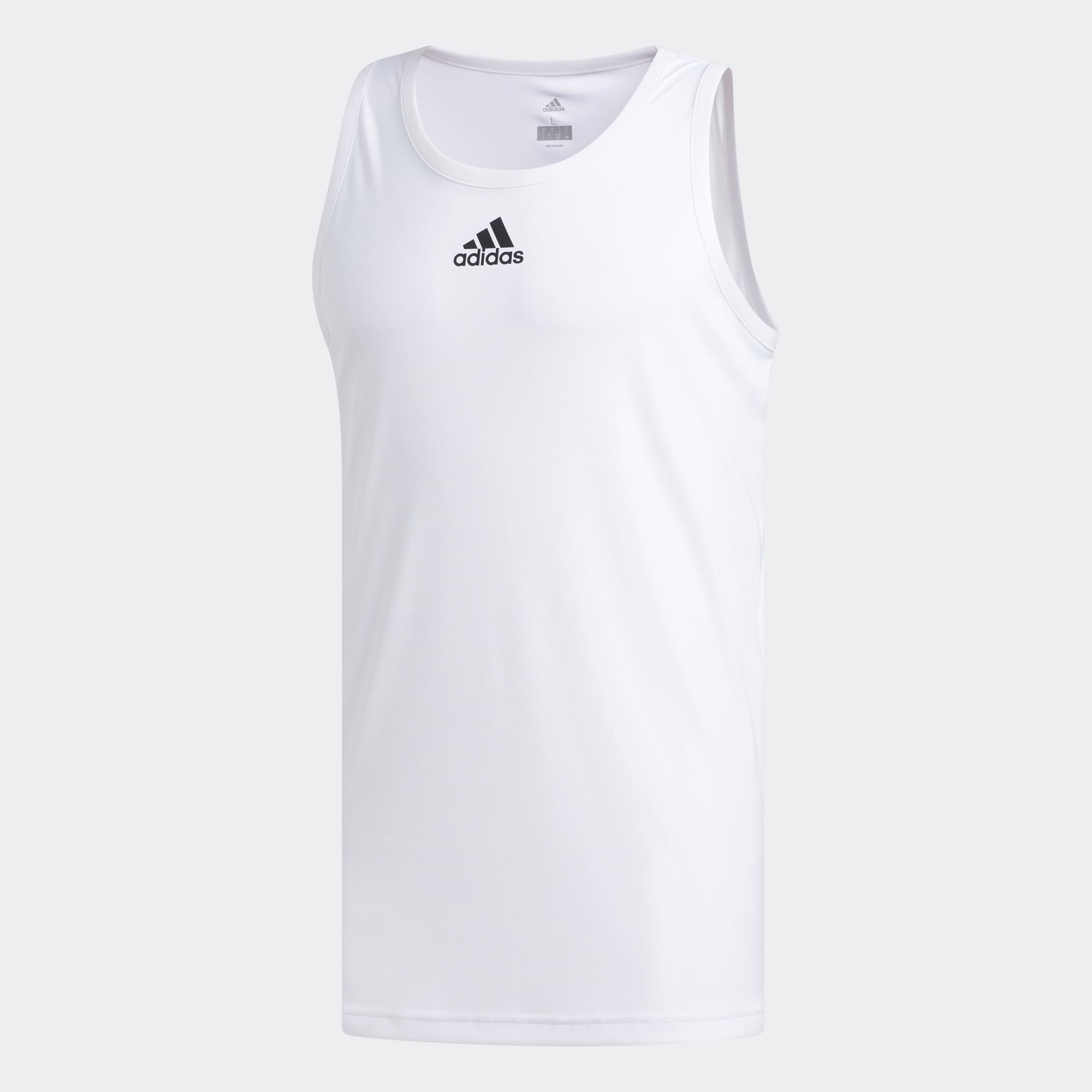 Мужская майка adidas Heathered Tank Top белая