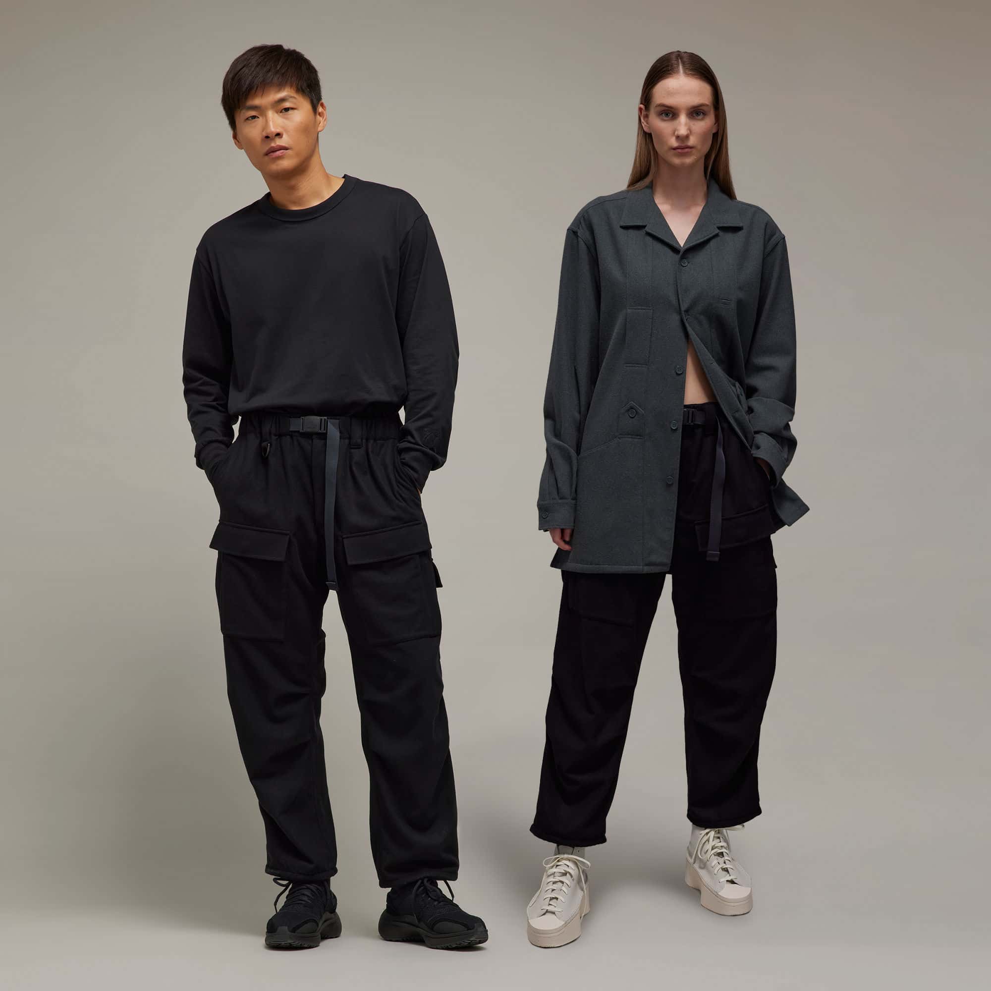 Брюки adidas WOOL FLANNEL CARGO PANTS