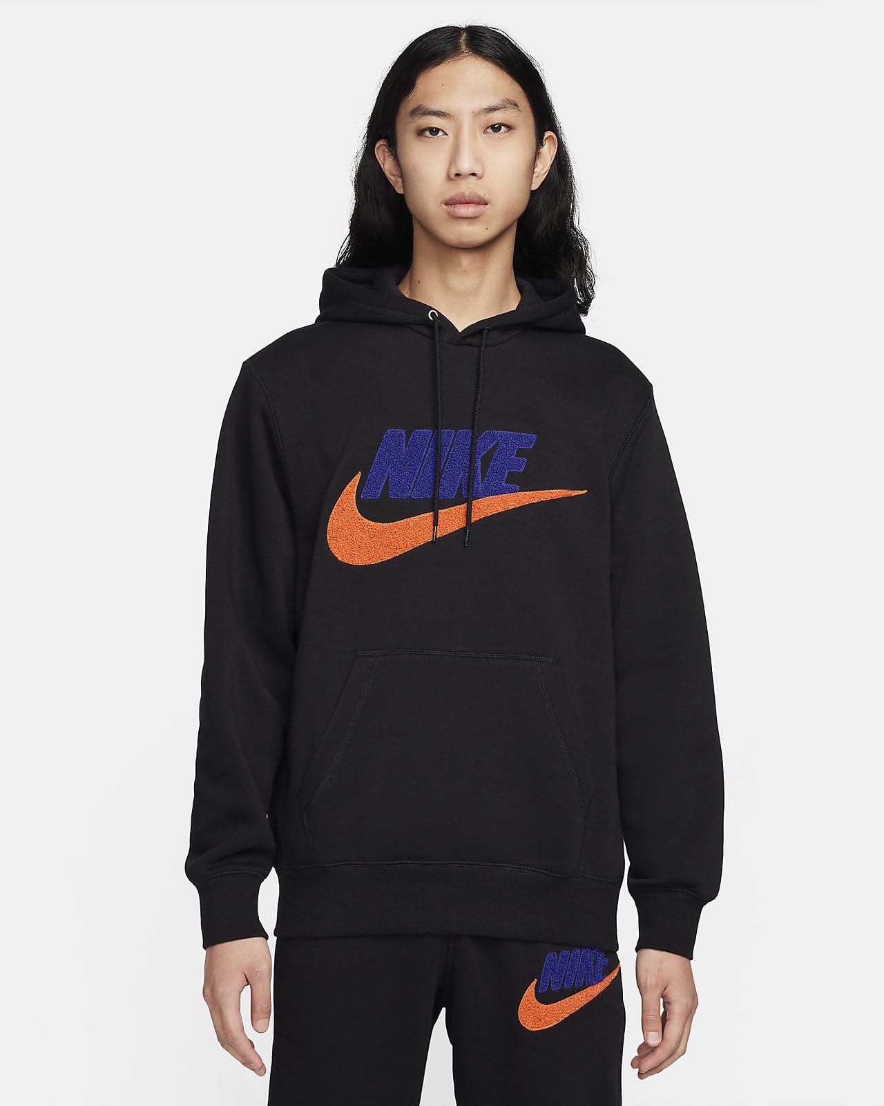 Мужская толстовка Nike Club Fleece черная