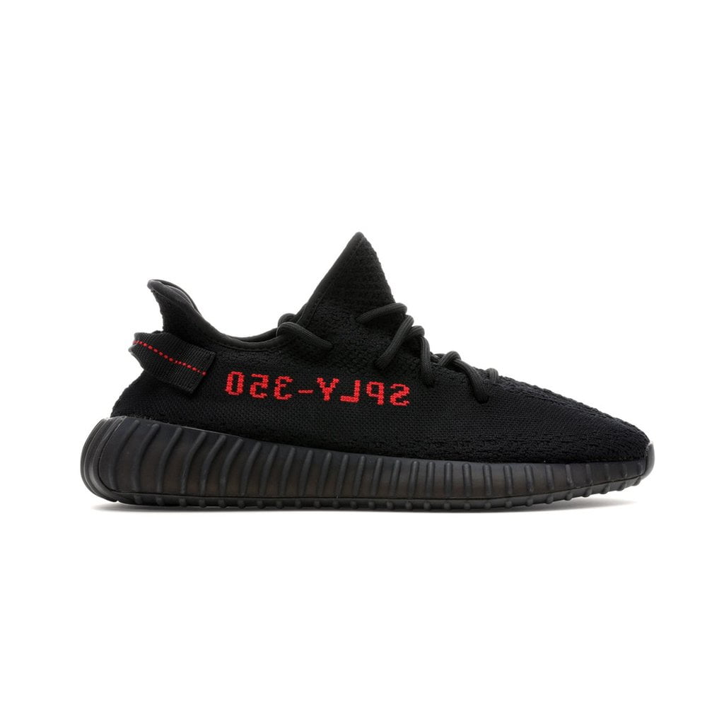 Кроссовки Adidas Yeezy Boost 350 V2 Black Red (Черные)