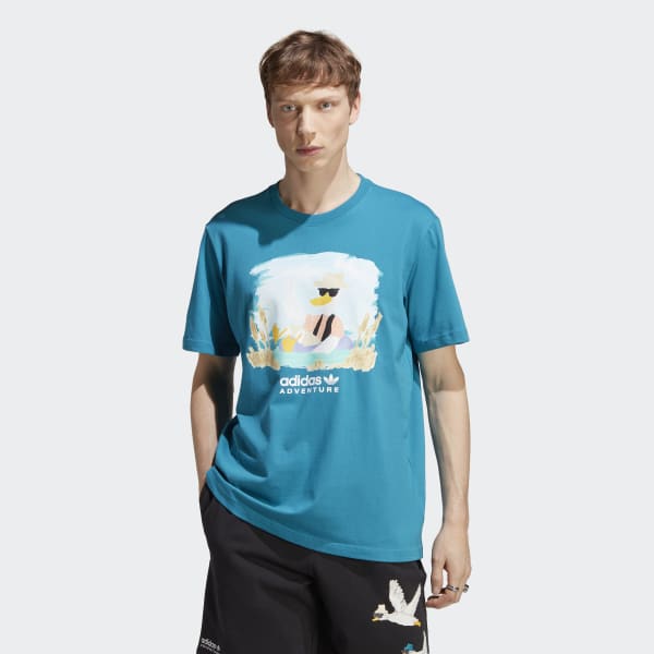 Мужская футболка adidas Adventure Graphic Tee ( Бирюзовая )