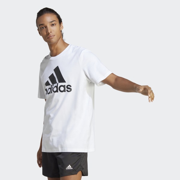 Мужская футбольная форма adidas Essentials Single Jersey Big Logo Tee (Белая)