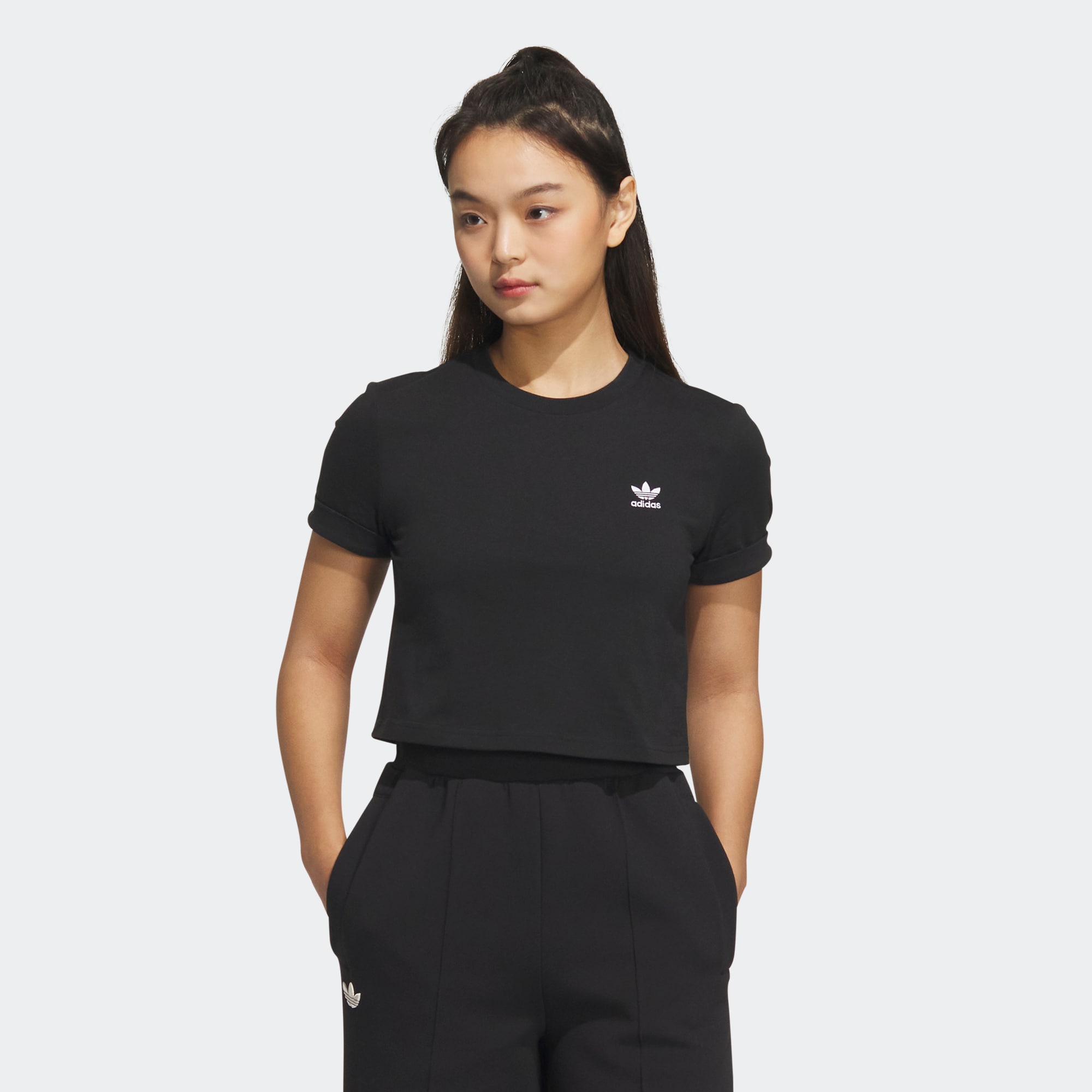 Женский топ adidas ADICLUB CROP TOP черный