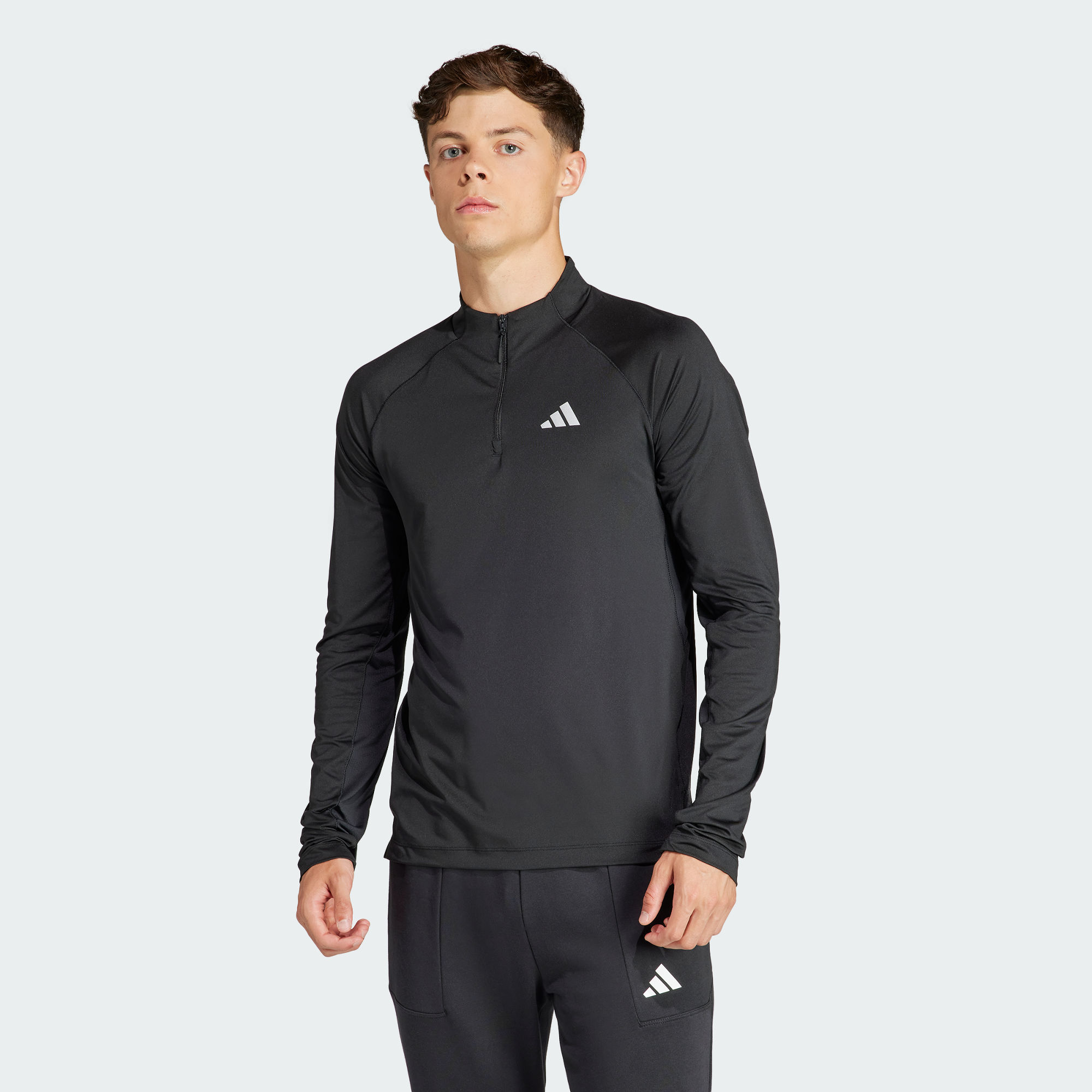 Мужская футболка adidas GYM+ TRAINING LONG SLEEVE TEE черная