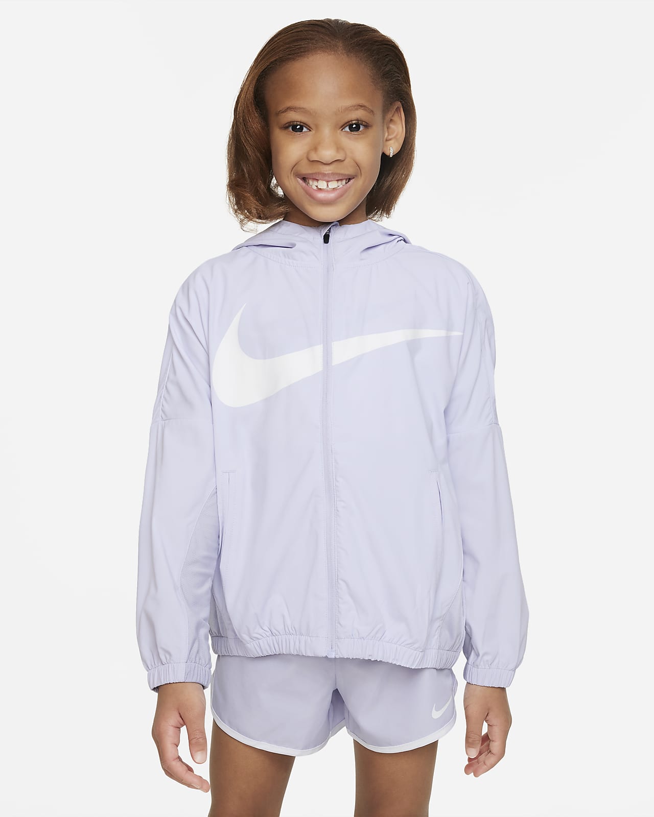 Детская куртка Nike Swoosh Windbreaker фиолетовая