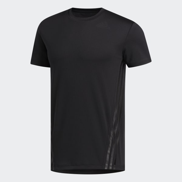 Мужская футболка adidas AEROREADY 3-Stripes Tee (Черная)