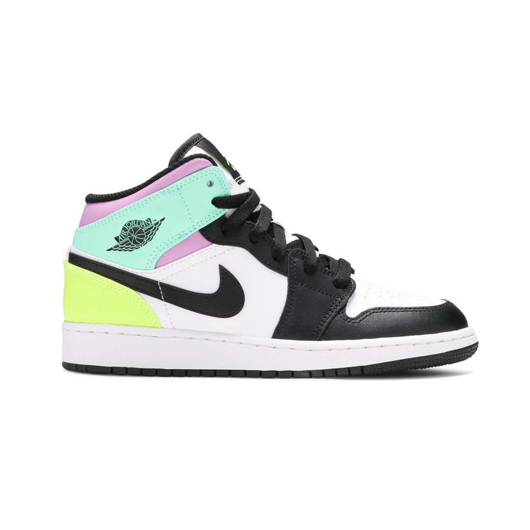 Кроссовки Nike Air Jordan 1 Mid GS Pastel Black Toe