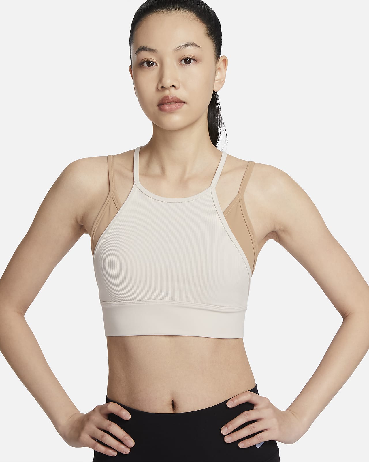 Женское боди Nike Indy Strappy коричневое