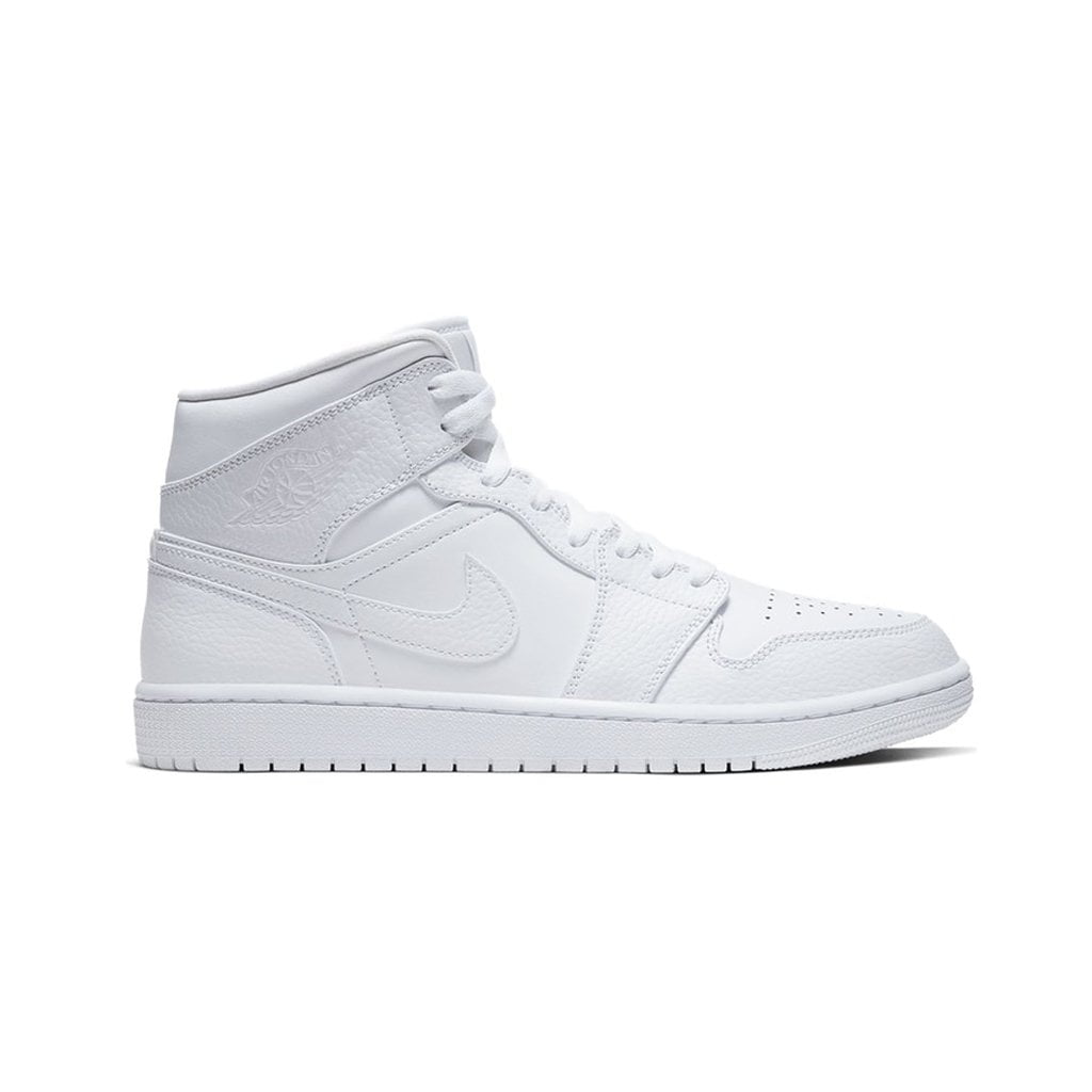 Кроссовки Nike Air Jordan 1 Mid Triple White 2.0 (2020)