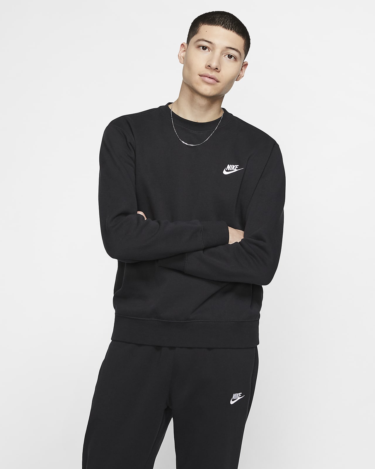 Мужской топ Nike Sportswear Club Fleece черный