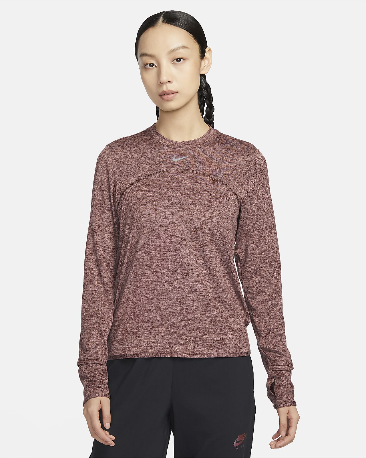 Женский топ Nike Dri-FIT Swift Element UV серый