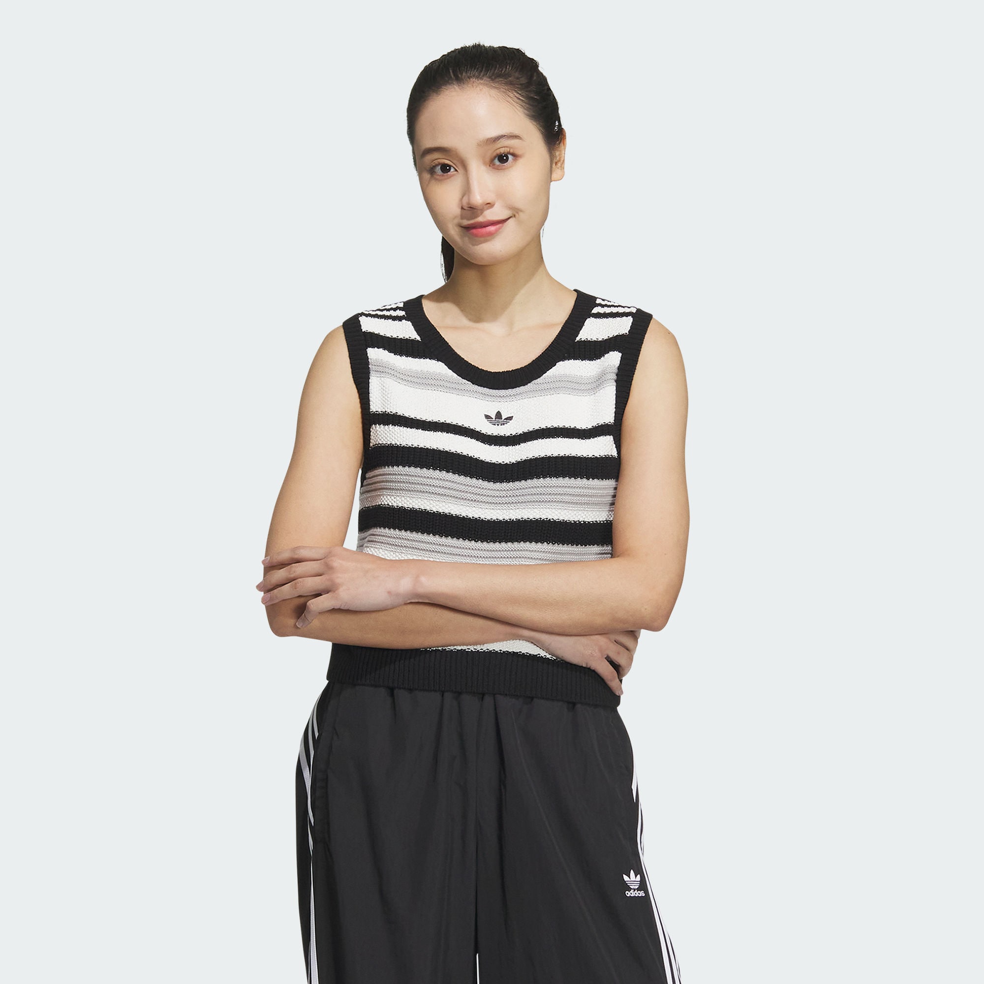 Женская майка adidas KNIT STRIPED TANK TOP JI7051