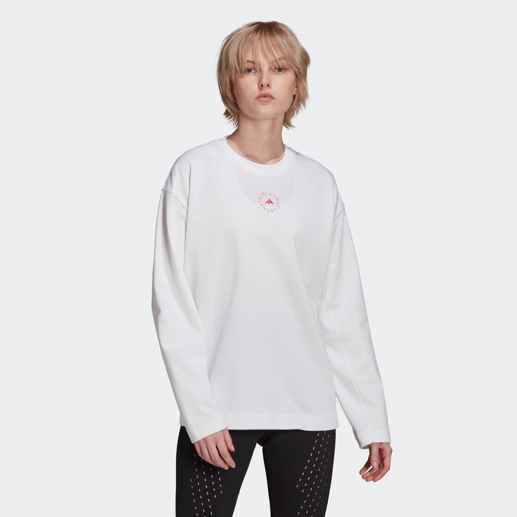 Женская футболка adidas COTTON LONG SLEEVE TEE белая