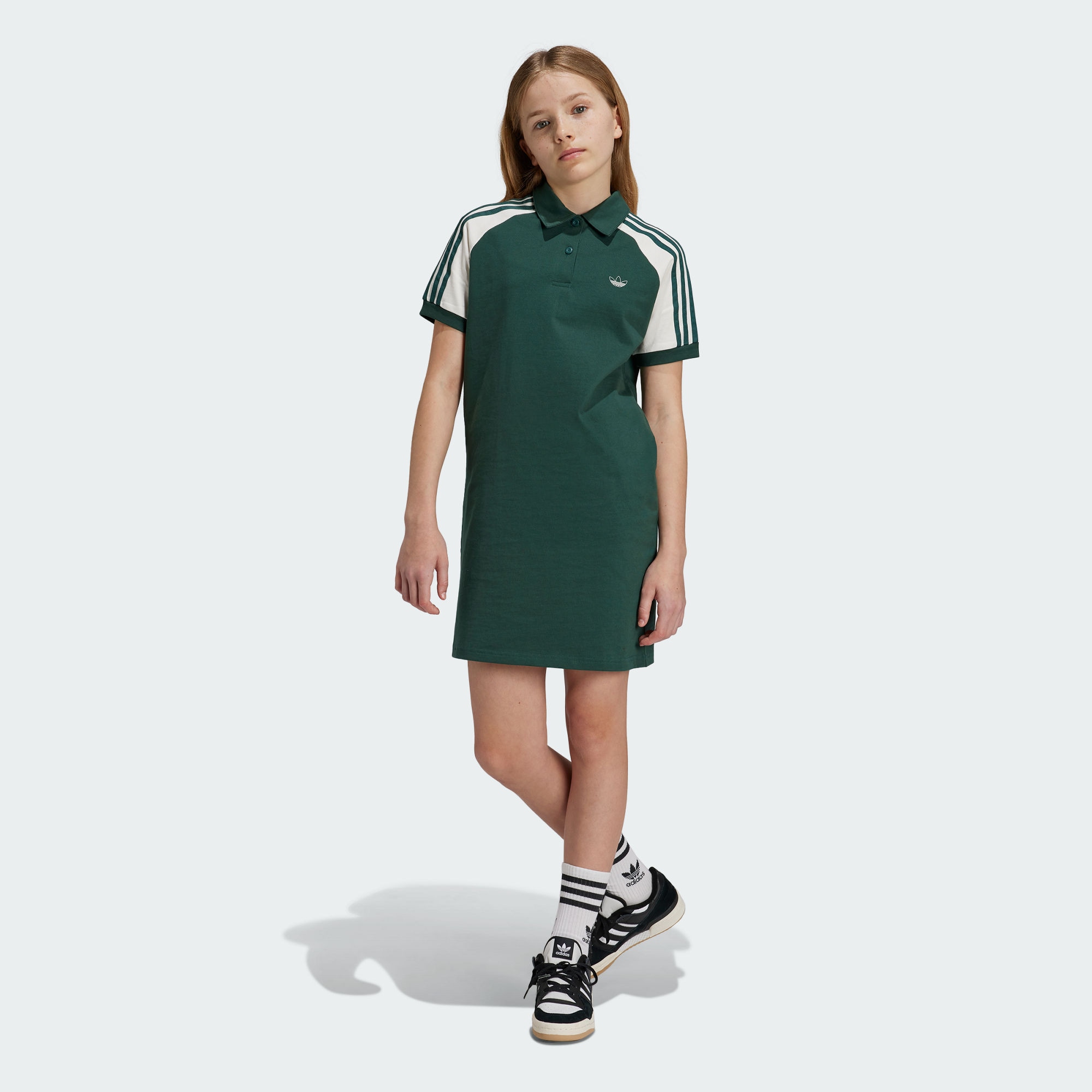 Детская рубашка adidas POLO DRESS WITH COLORBLOCK