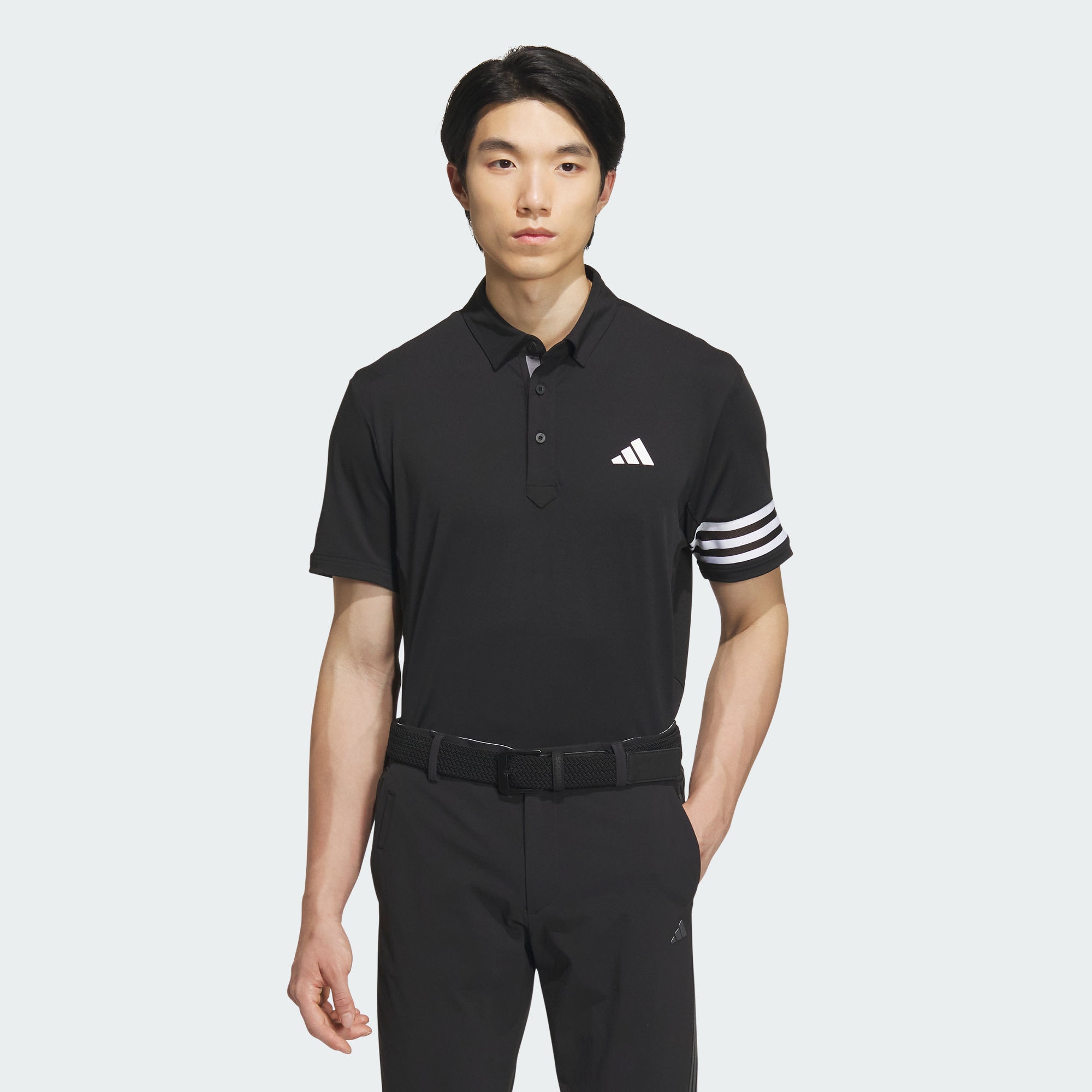 Мужская футболка adidas AEROREADY SHORT SLEEVE POLO SHIRT черная