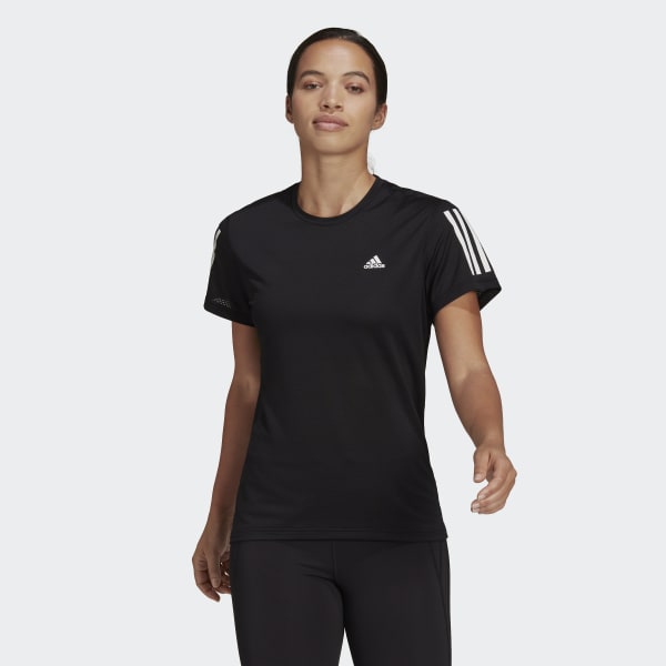 Женская одежда для бега adidas Own the Run Cooler Tee (Черная)