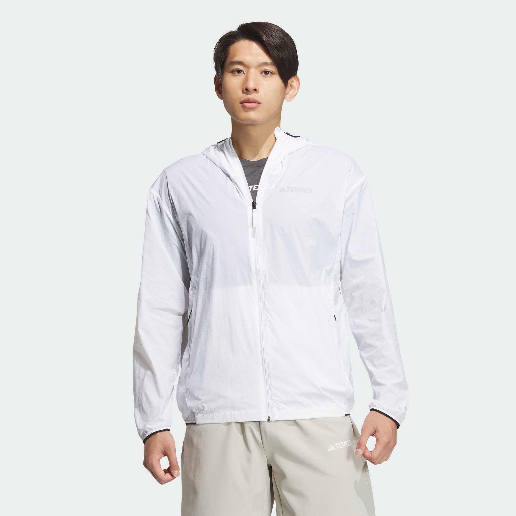 Мужская куртка adidas LIGHTWEIGHT UPF WINDBREAKER белая