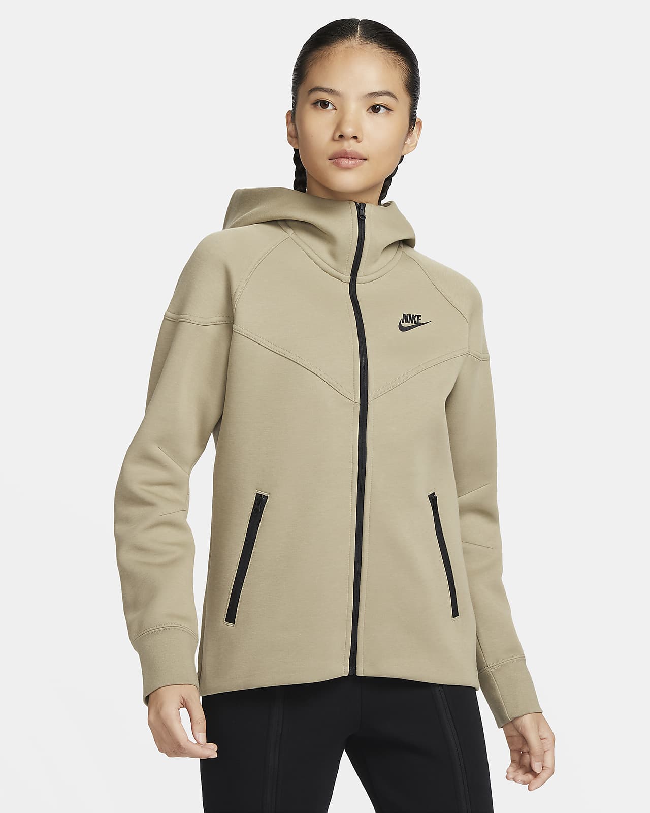 Женская толстовка Nike Sportswear Tech Fleece Windrunner черная