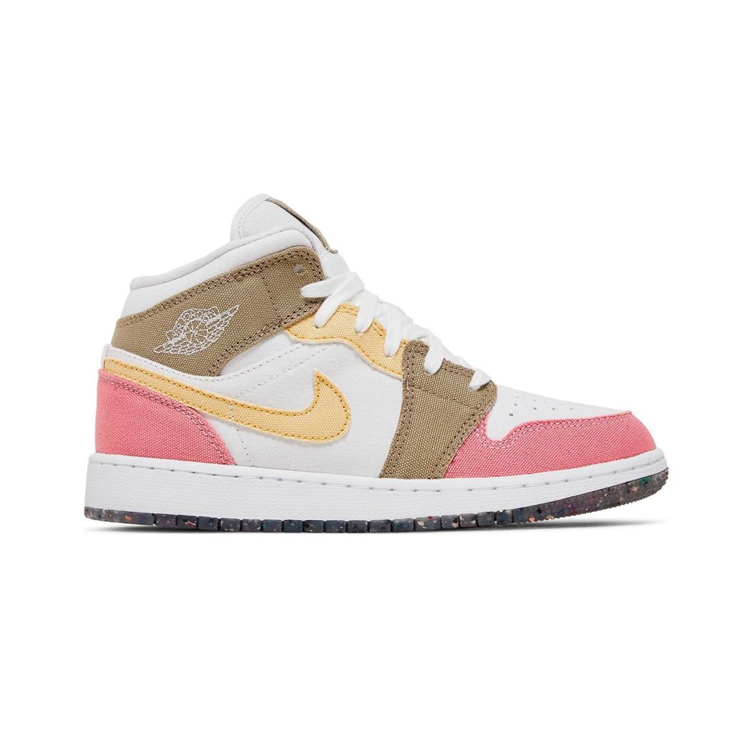 Кроссовки Nike Air Jordan 1 Mid SE GS Pastel Vivid Green Grind