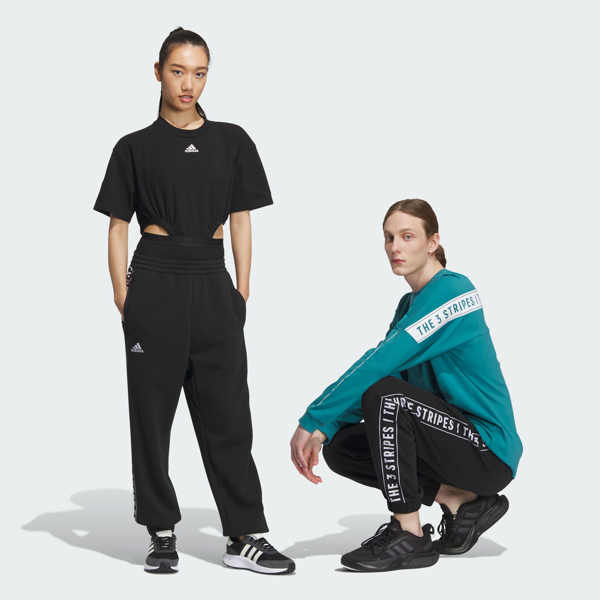 Брюки adidas WORDING TAPERED LEG CUFFED PANTS