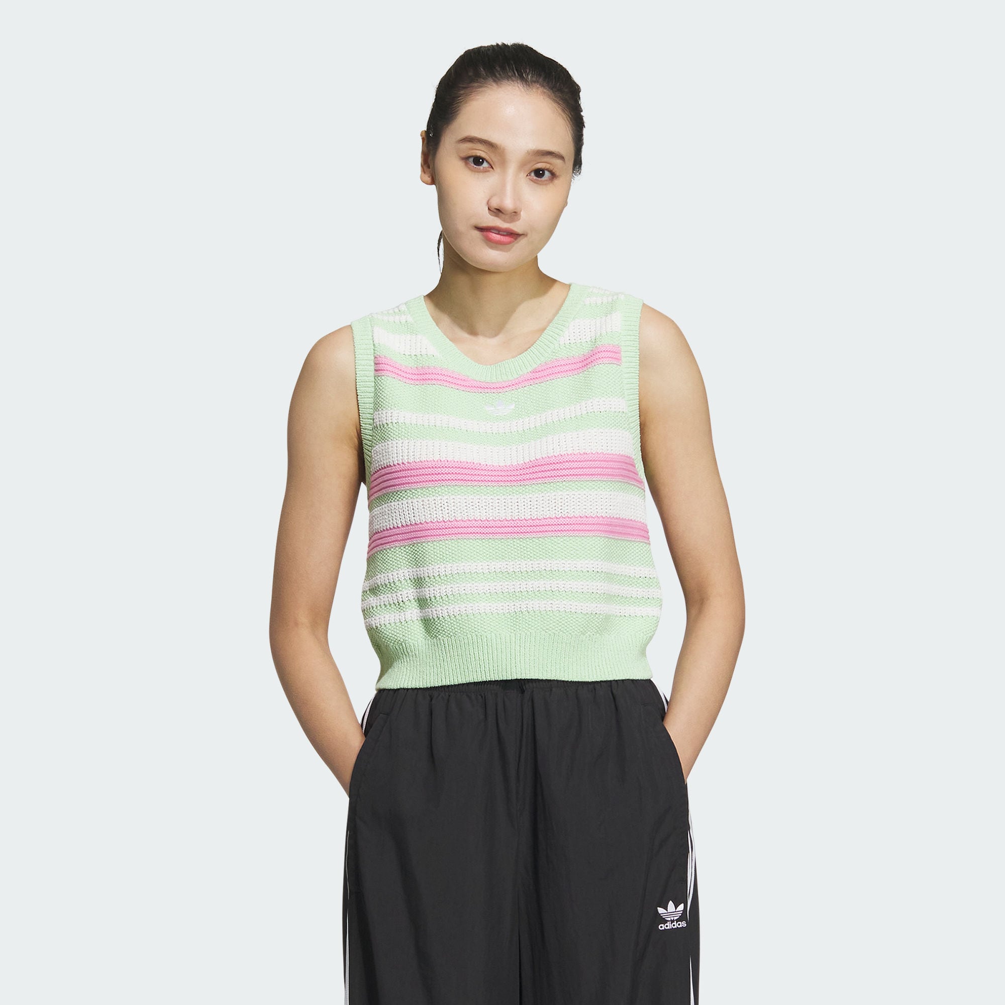 Женская майка adidas KNIT STRIPED TANK TOP JI7052